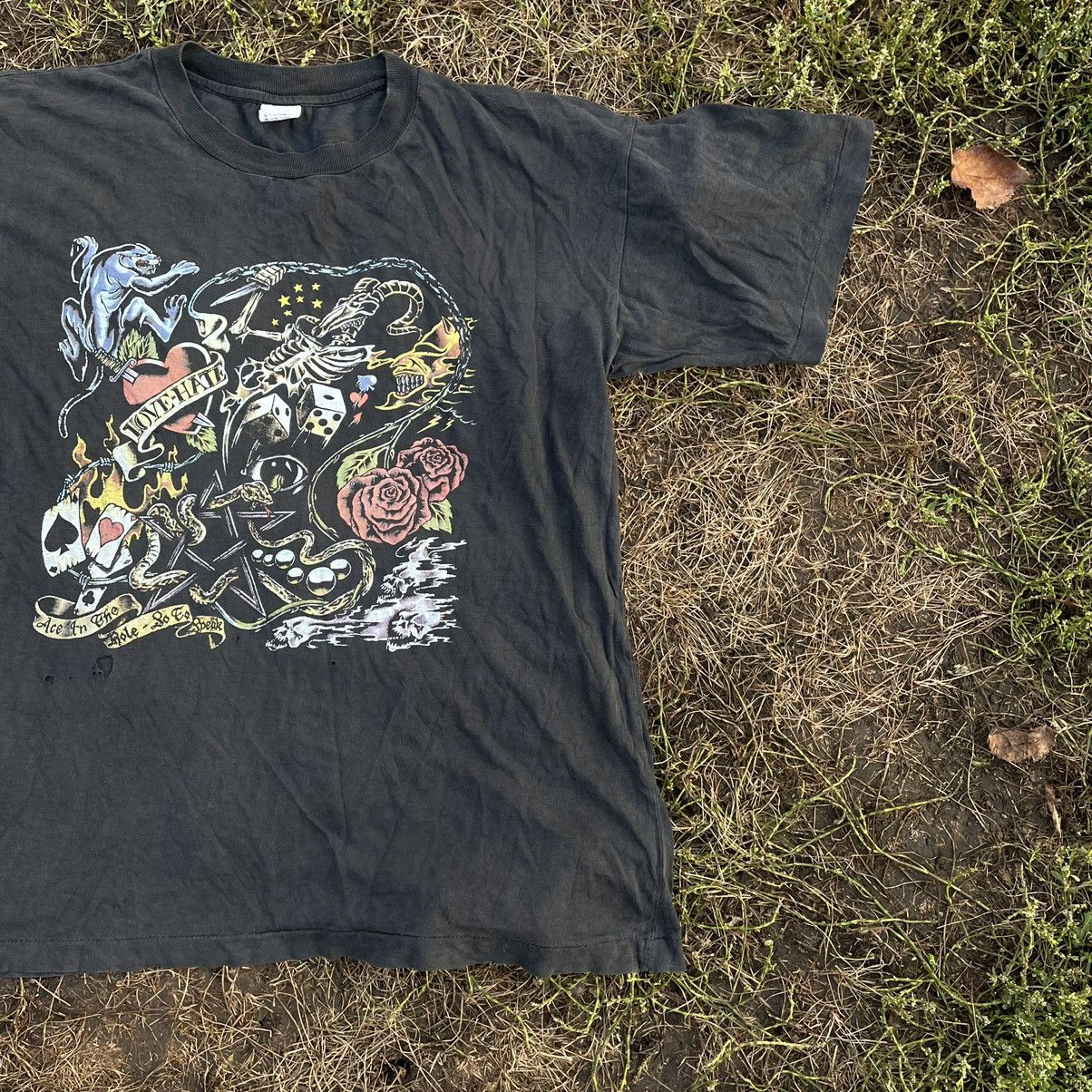 Vintage Vintage Y2K Graphic Tee Skulls All Over Print Grunge Baggy L Size US L / EU 52-54 / 3 - 3 Thumbnail