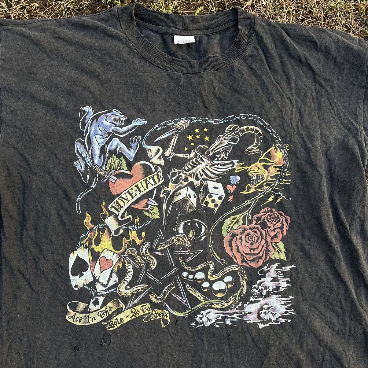 Vintage Vintage Y2K Graphic Tee Skulls All Over Print Grunge Baggy L Size US L / EU 52-54 / 3 - 4 Thumbnail