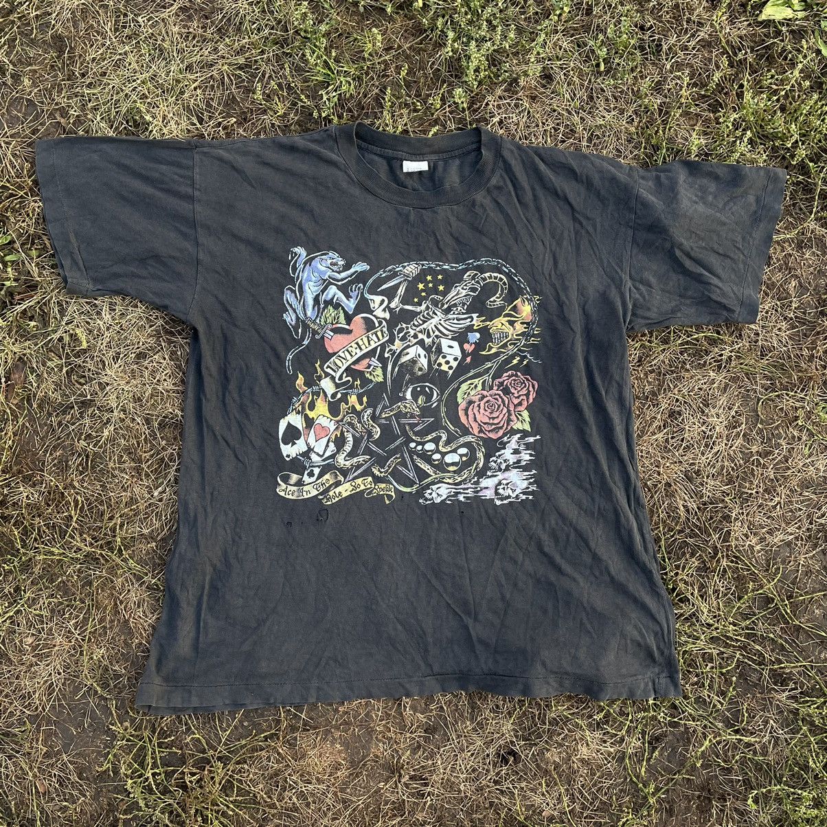 Vintage Vintage Y2K Graphic Tee Skulls All Over Print Grunge Baggy L Size US L / EU 52-54 / 3 - 1 Thumbnail