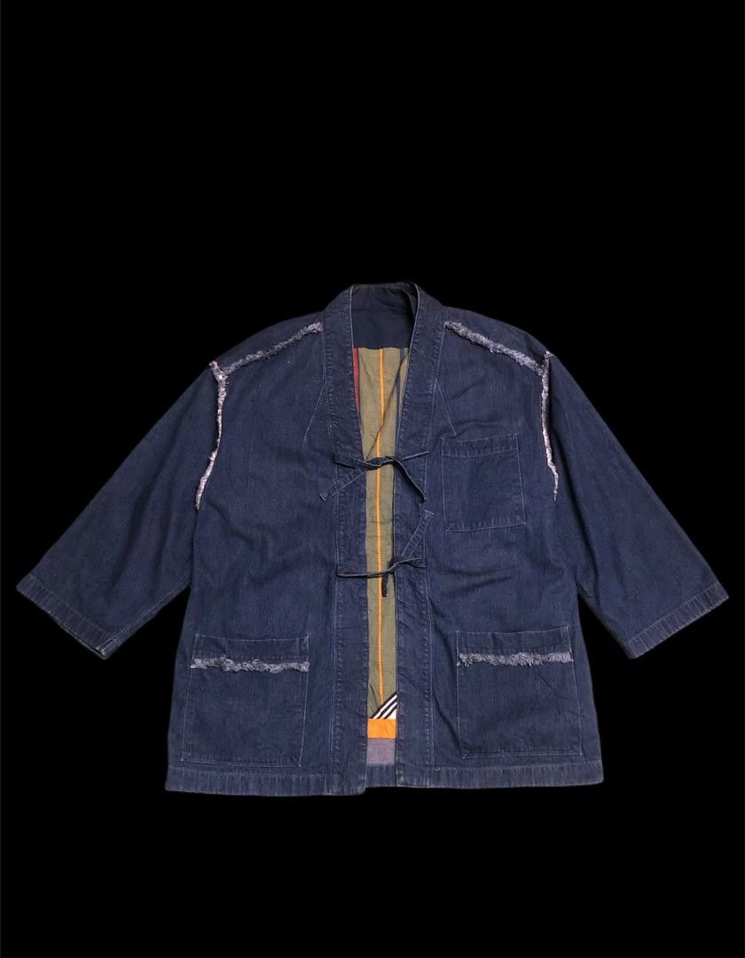 Indigo KAPITAL Kiro Hirata Indigo Sashiko Blue Denim Kimono Japan Size US M / EU 48-50 / 2 - 3 Thumbnail