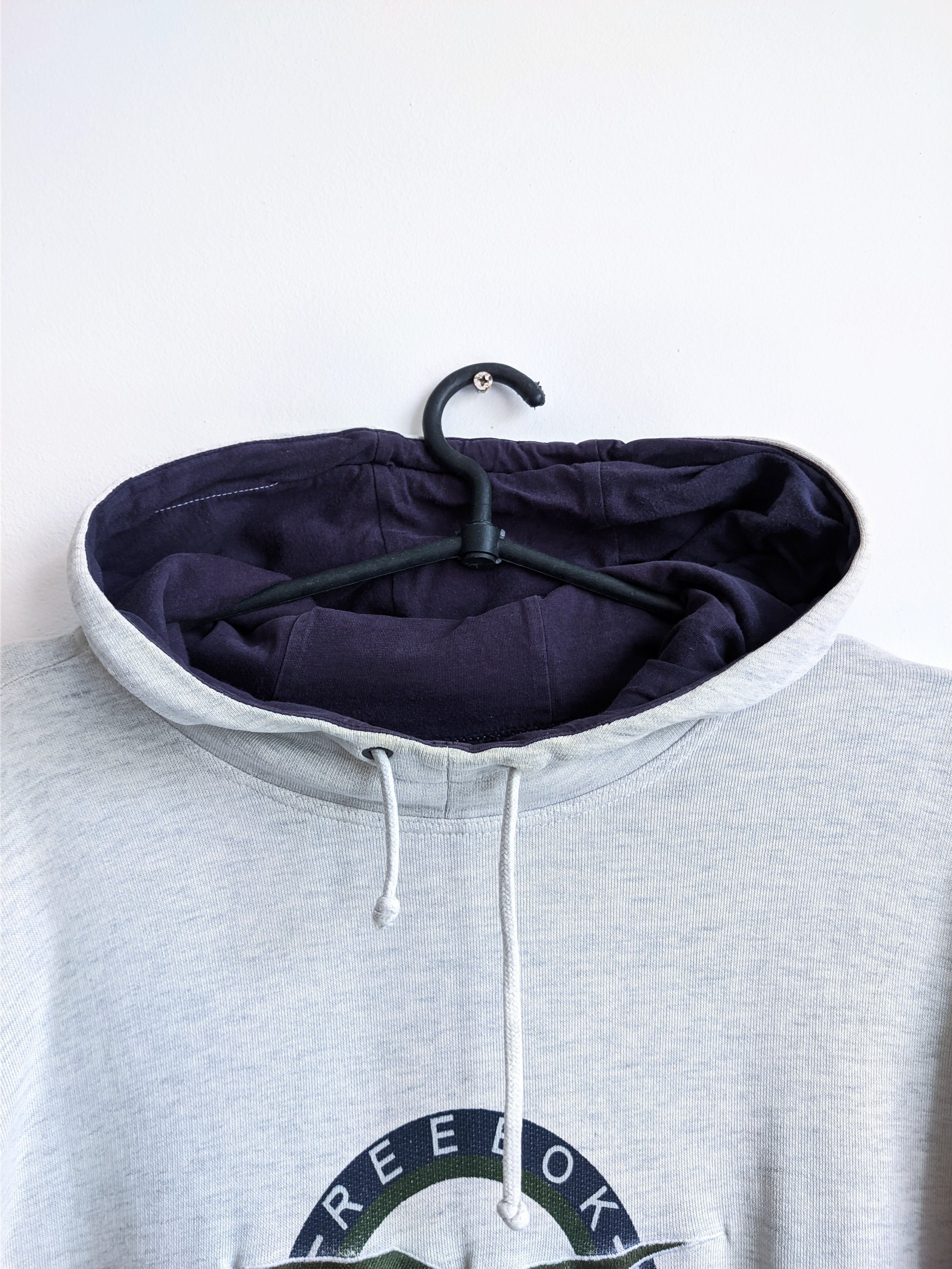 Reebok Reebok vintage hoodie big logo 90s gray Size US L / EU 52-54 / 3 - 7 Thumbnail