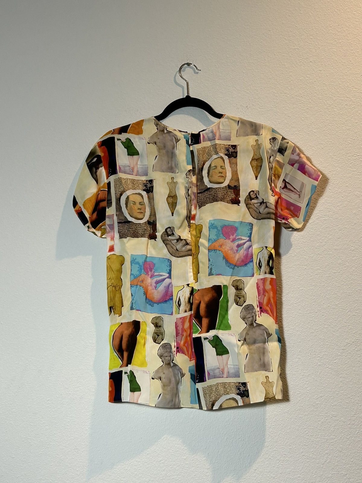 Marni SS19 Art Collage Silk Shirt Size M / US 6-8 / IT 42-44 - 2 Thumbnail