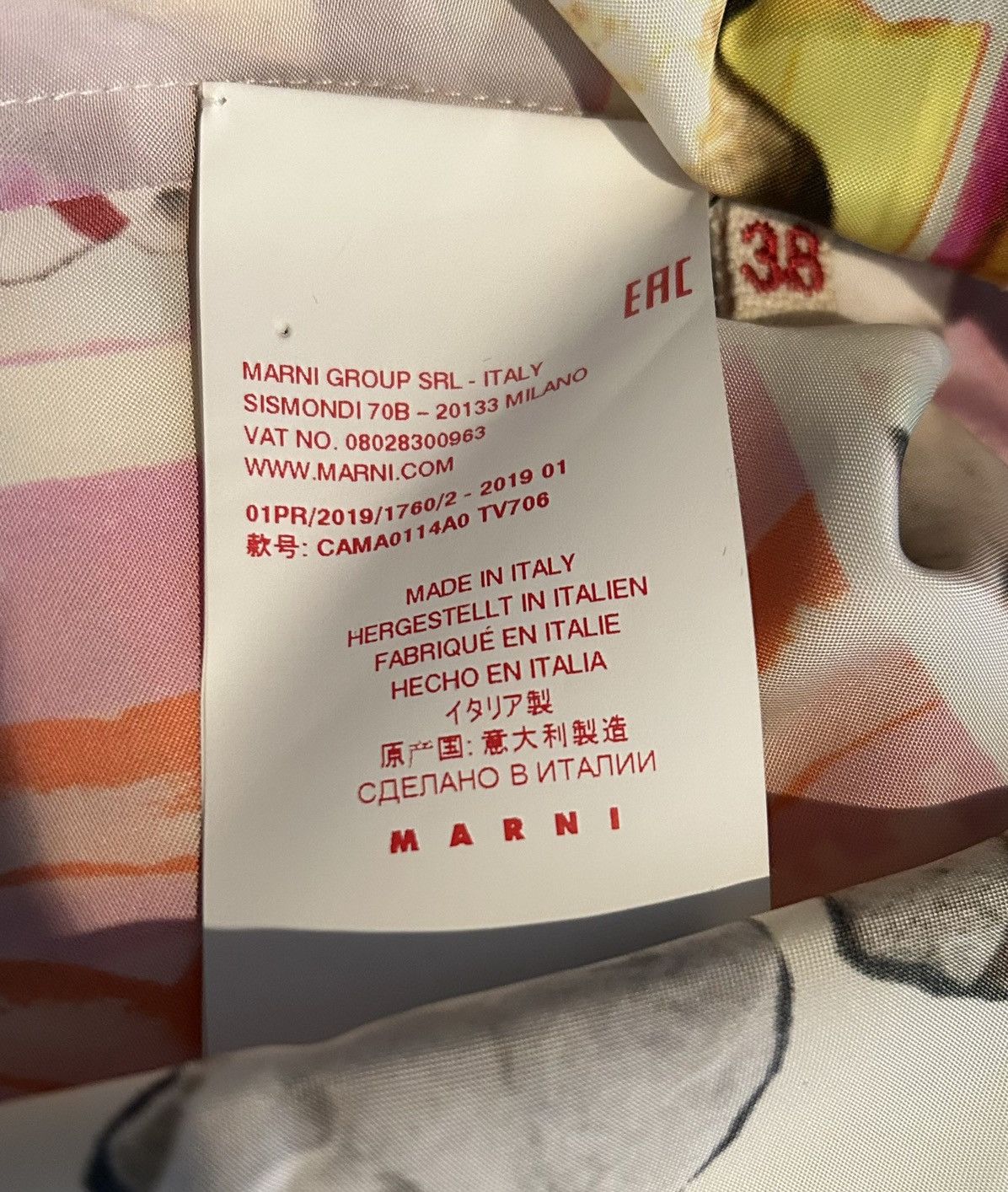 Marni SS19 Art Collage Silk Shirt Size M / US 6-8 / IT 42-44 - 4 Thumbnail