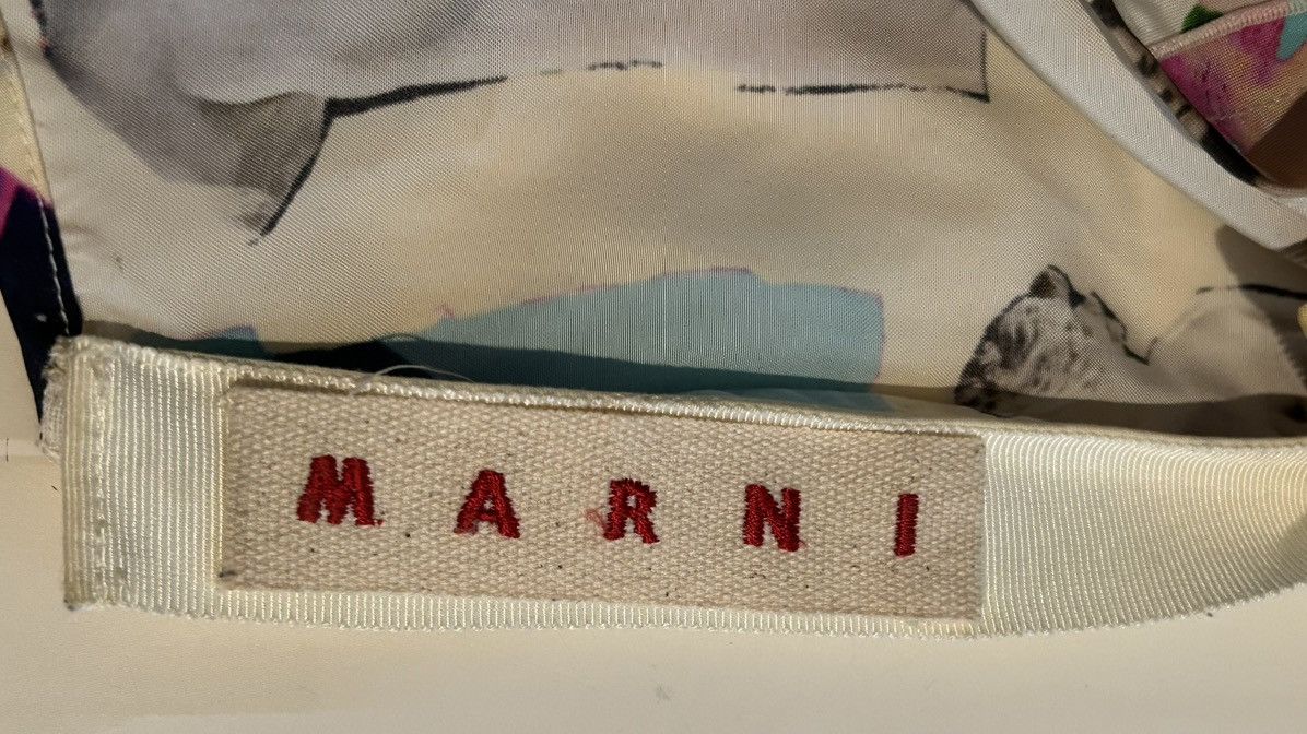 Marni SS19 Art Collage Silk Shirt Size M / US 6-8 / IT 42-44 - 3 Thumbnail