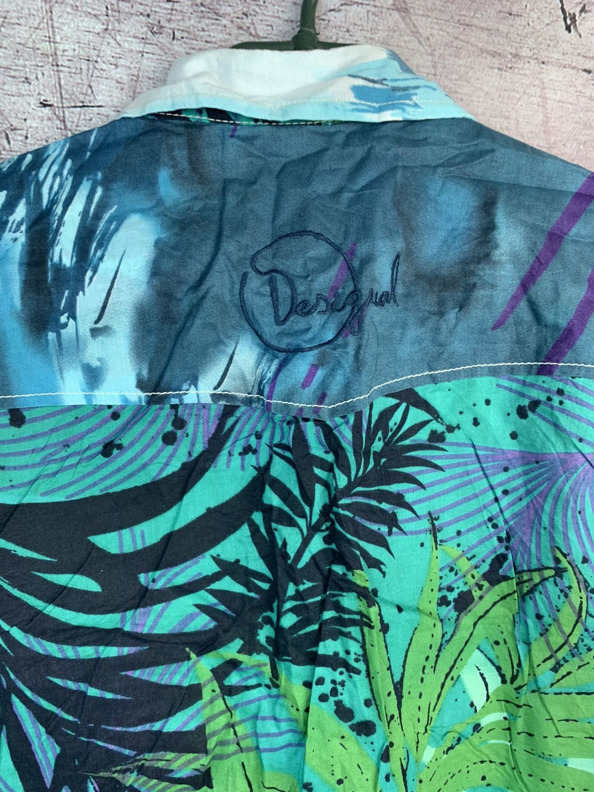 Desigual Desigual Vintage Mens Art Hawaiian Shirt Size US L / EU 52-54 / 3 - 10 Thumbnail