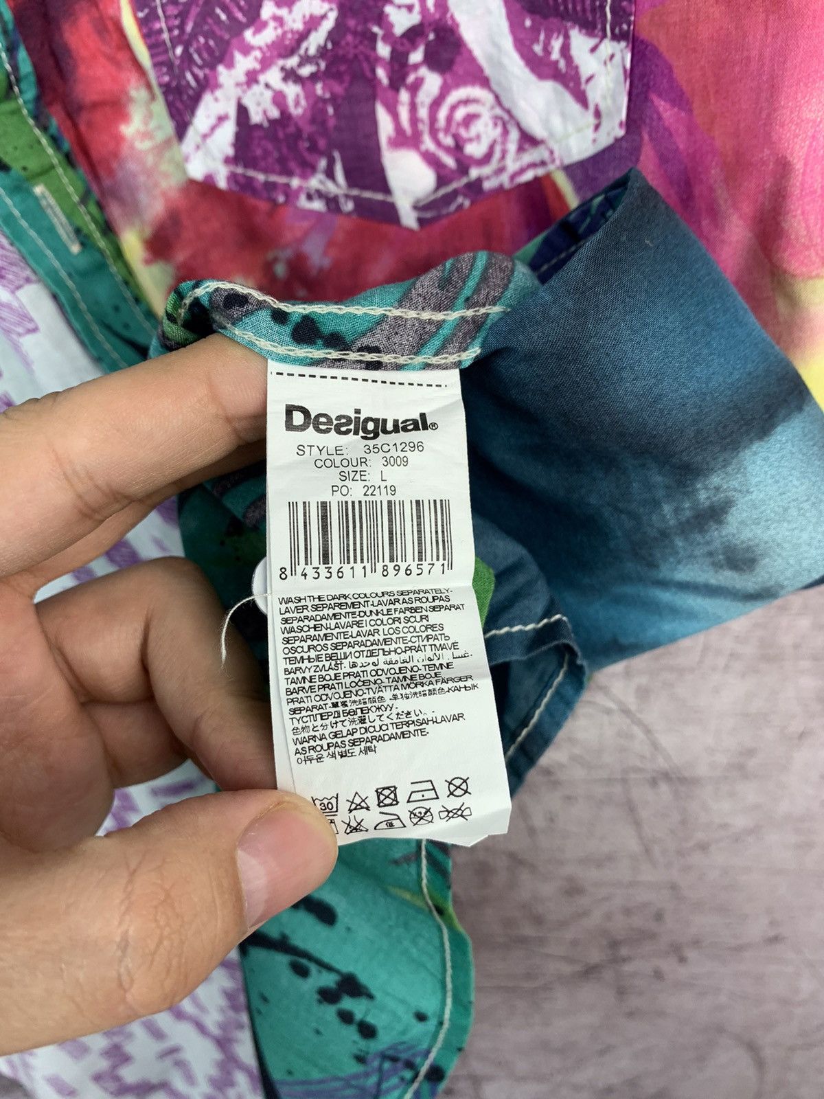 Desigual Desigual Vintage Mens Art Hawaiian Shirt Size US L / EU 52-54 / 3 - 8 Thumbnail