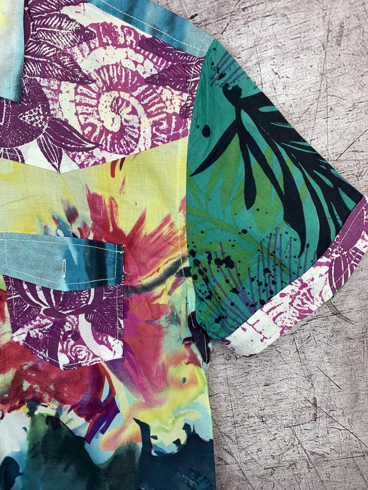 Desigual Desigual Vintage Mens Art Hawaiian Shirt Size US L / EU 52-54 / 3 - 6 Thumbnail