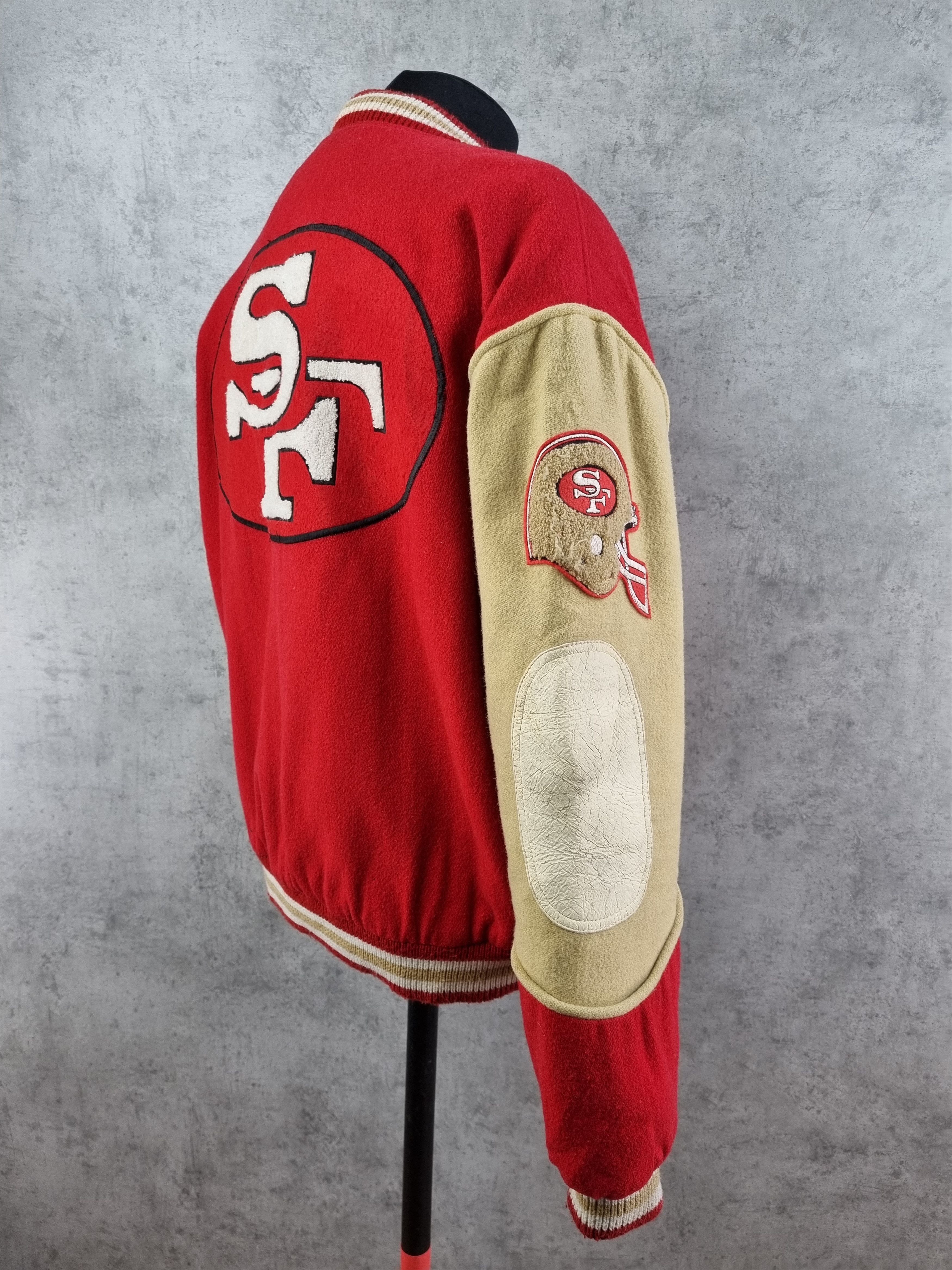 NFL × Vintage 90s Wool Rare 49Ers CAMPRI Varsity Jacket NFL Size US XL / EU 56 / 4 - 4 Thumbnail
