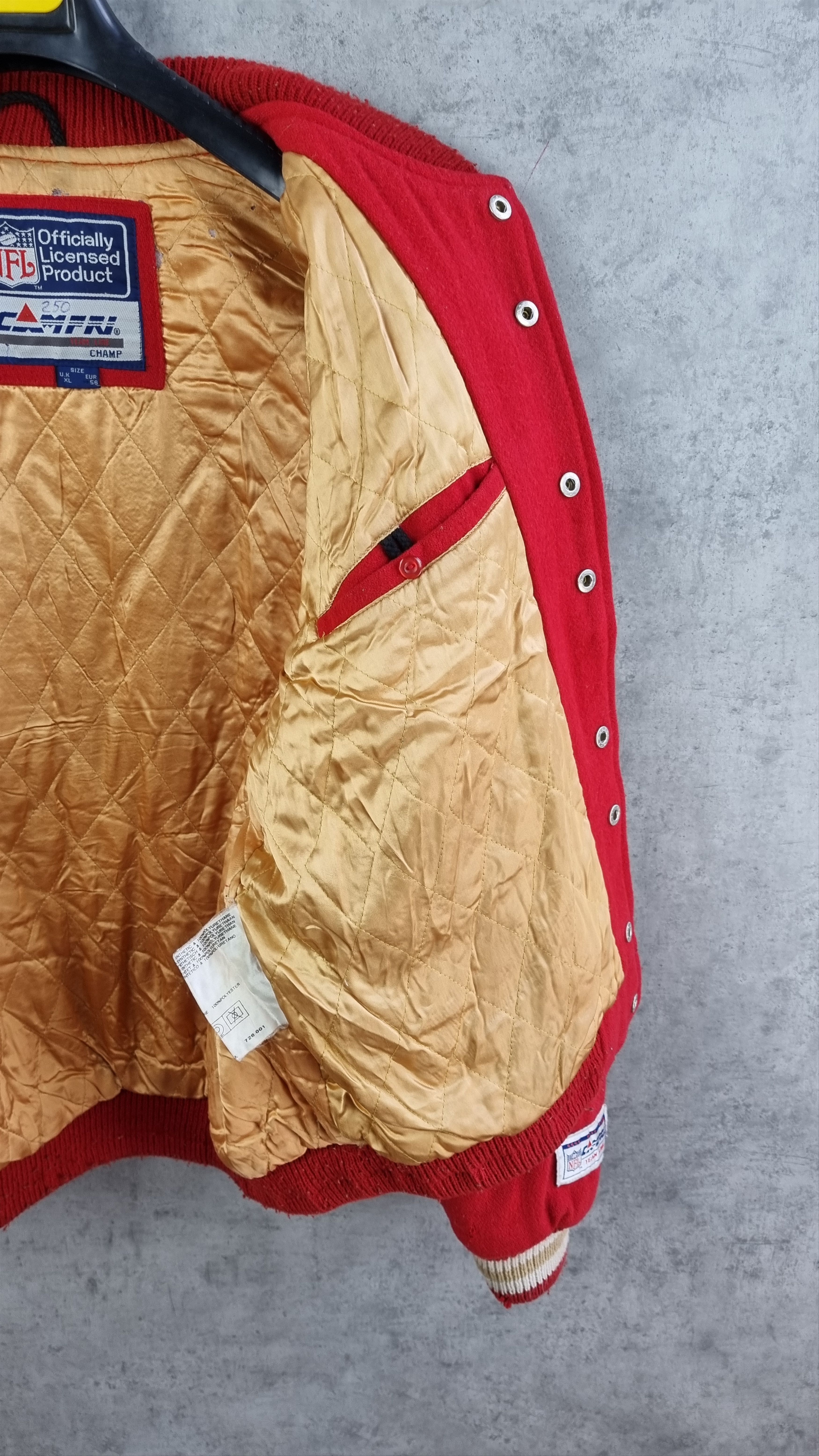 NFL × Vintage 90s Wool Rare 49Ers CAMPRI Varsity Jacket NFL Size US XL / EU 56 / 4 - 10 Thumbnail