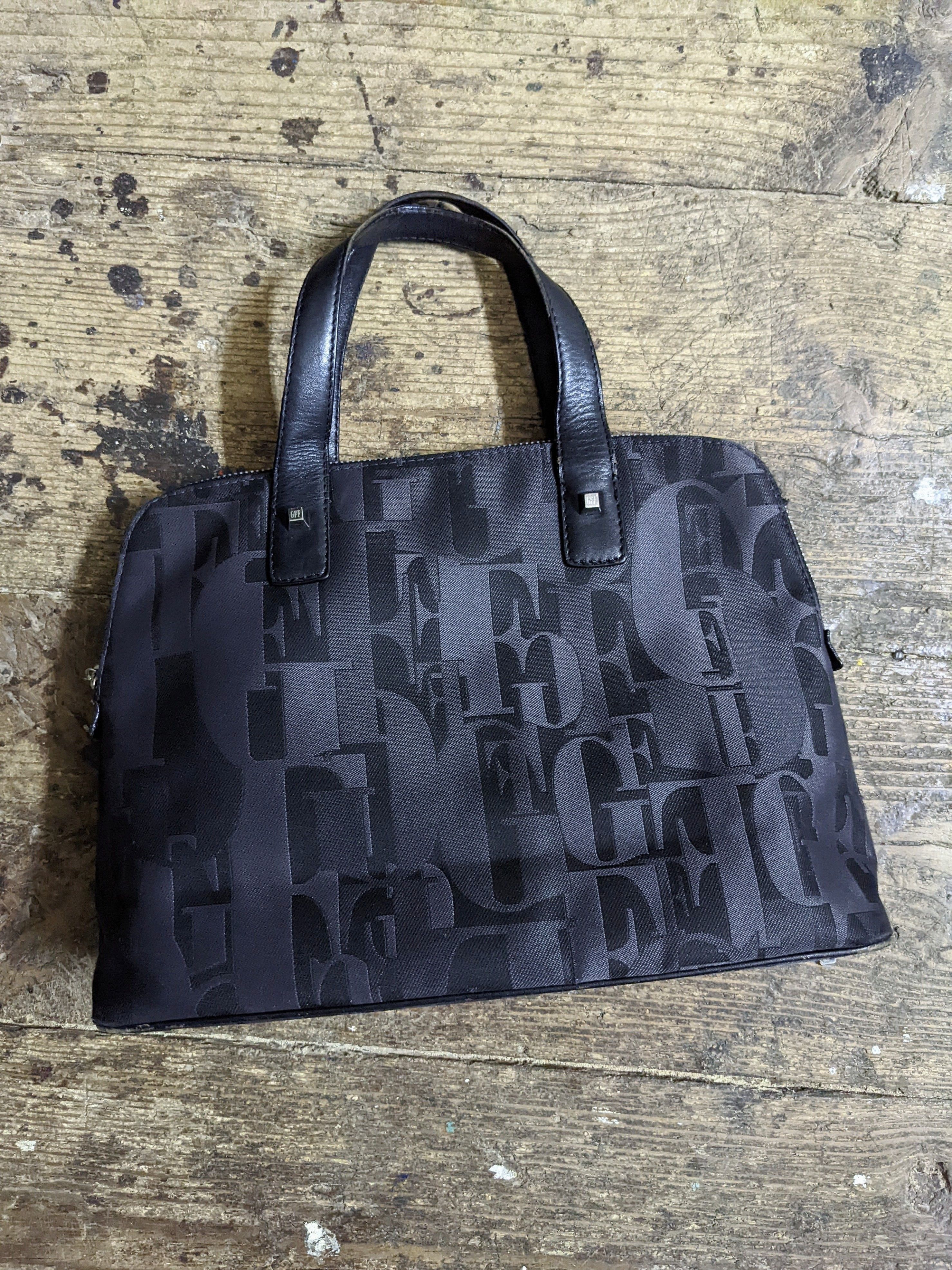 Gianfranco Ferre × Vintage 00s Gianfranco Ferre GFF Monogram Hand Bag Size ONE SIZE - 3 Thumbnail