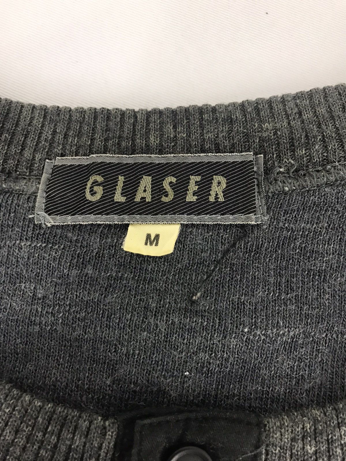 Japanese Brand Vintage Glaser Sweatshirt Patchwork Pull Over Single Pocket Size US S / EU 44-46 / 1 - 2 Thumbnail