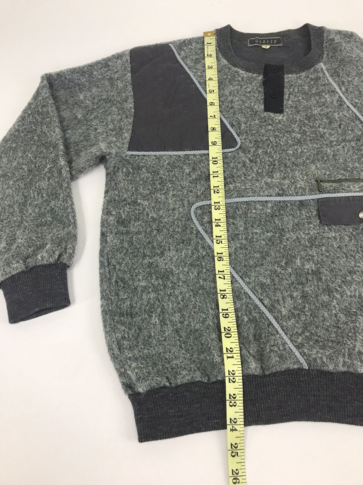 Japanese Brand Vintage Glaser Sweatshirt Patchwork Pull Over Single Pocket Size US S / EU 44-46 / 1 - 6 Thumbnail
