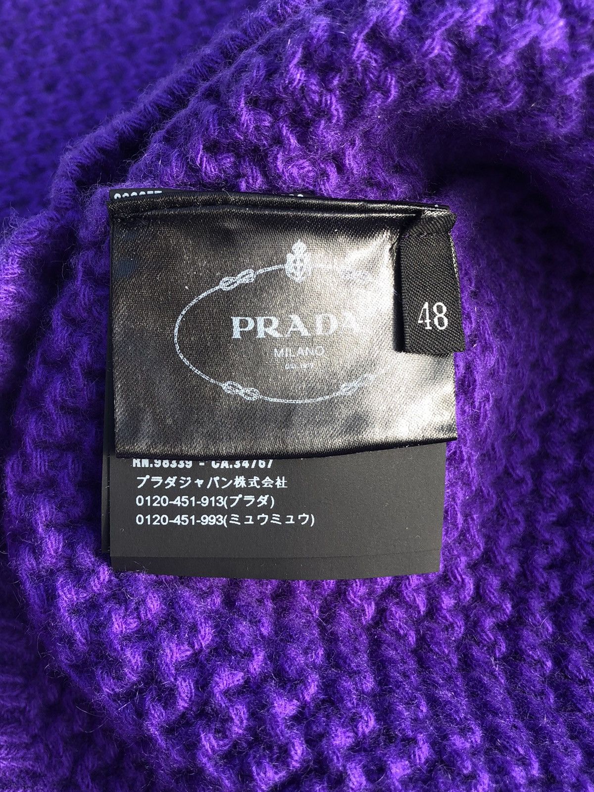 Prada PRADA BNWT PURPLE KNIT CREWNECK SWEATER SIZE 48 Size US M / EU 48-50 / 2 - 4 Thumbnail