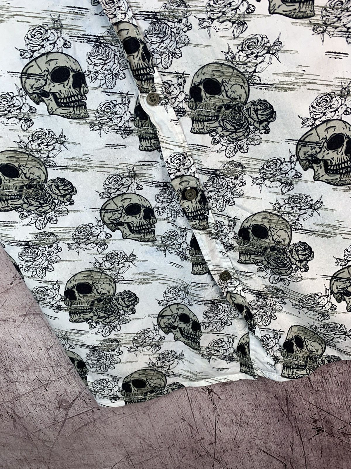 Other Vintage Crazy Skull Mens Shirt Size US XL / EU 56 / 4 - 5 Thumbnail