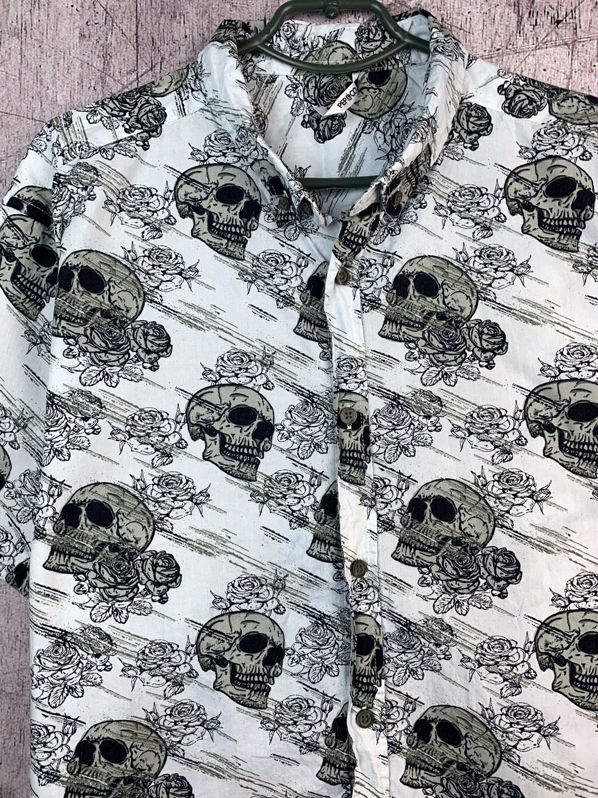 Other Vintage Crazy Skull Mens Shirt Size US XL / EU 56 / 4 - 2 Thumbnail