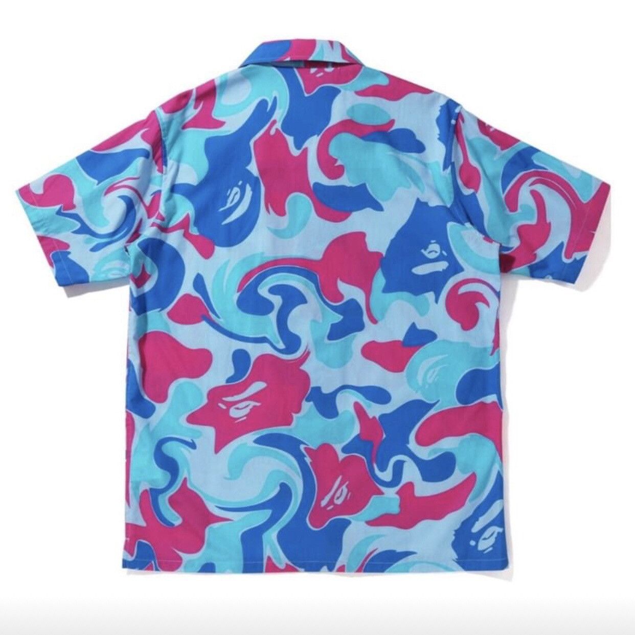 Bape MARBLE CAMO OPEN COLLAR SHIRT Size US S / EU 44-46 / 1 - 2 Thumbnail