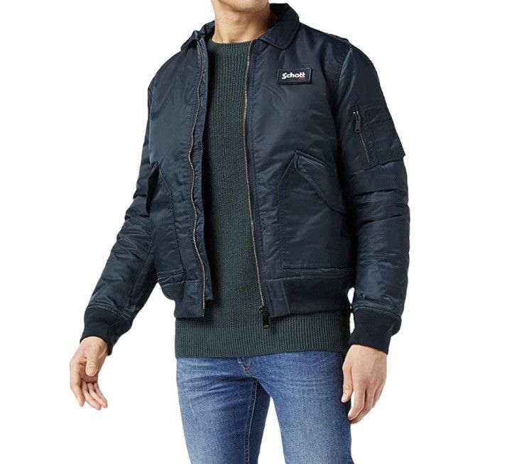 Schott 🔥Vtg Schott Bross Type CWU-R USAF Bomber Flight Jacket Size US L / EU 52-54 / 3 - 2 Thumbnail