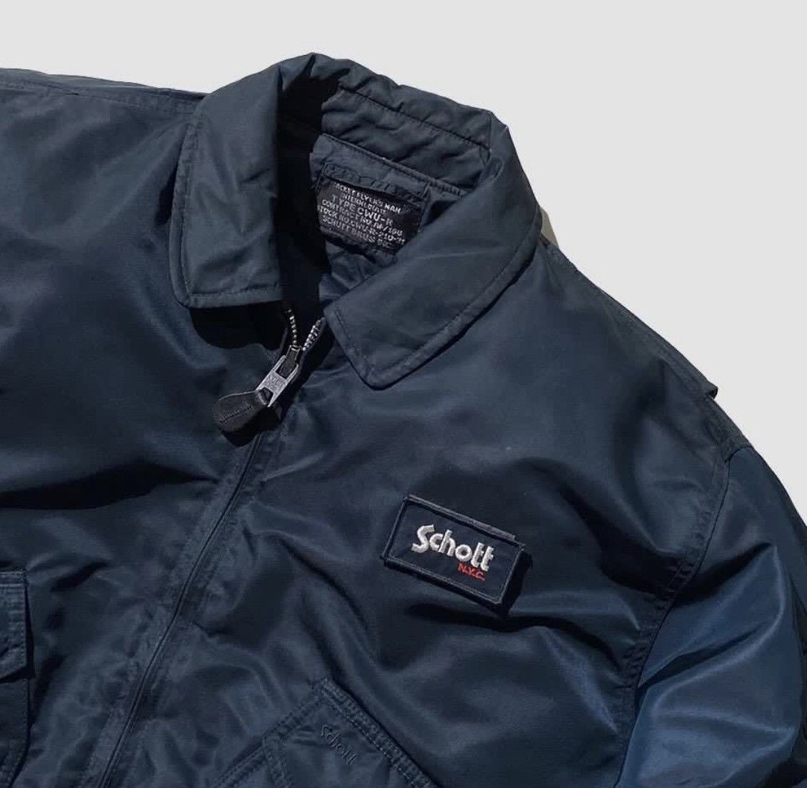Schott 🔥Vtg Schott Bross Type CWU-R USAF Bomber Flight Jacket Size US L / EU 52-54 / 3 - 6 Thumbnail
