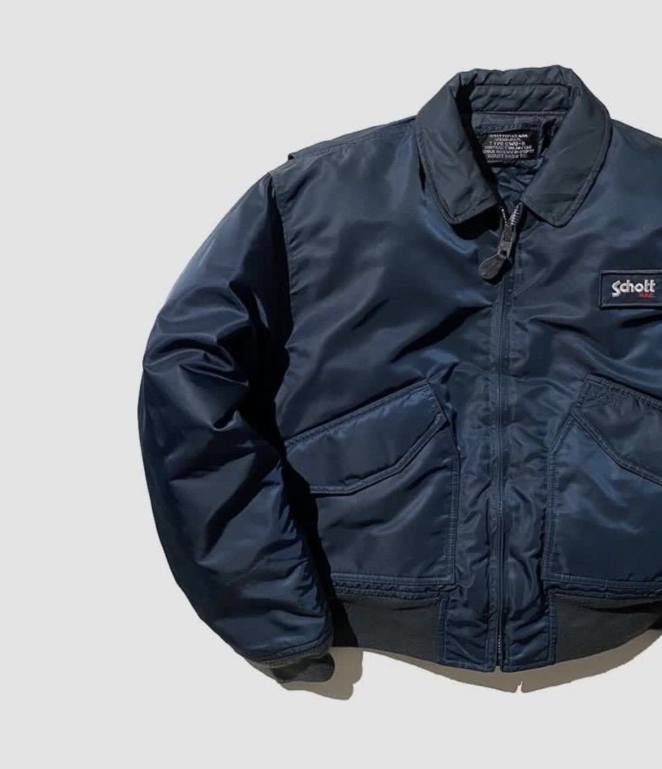 Schott 🔥Vtg Schott Bross Type CWU-R USAF Bomber Flight Jacket Size US L / EU 52-54 / 3 - 4 Thumbnail