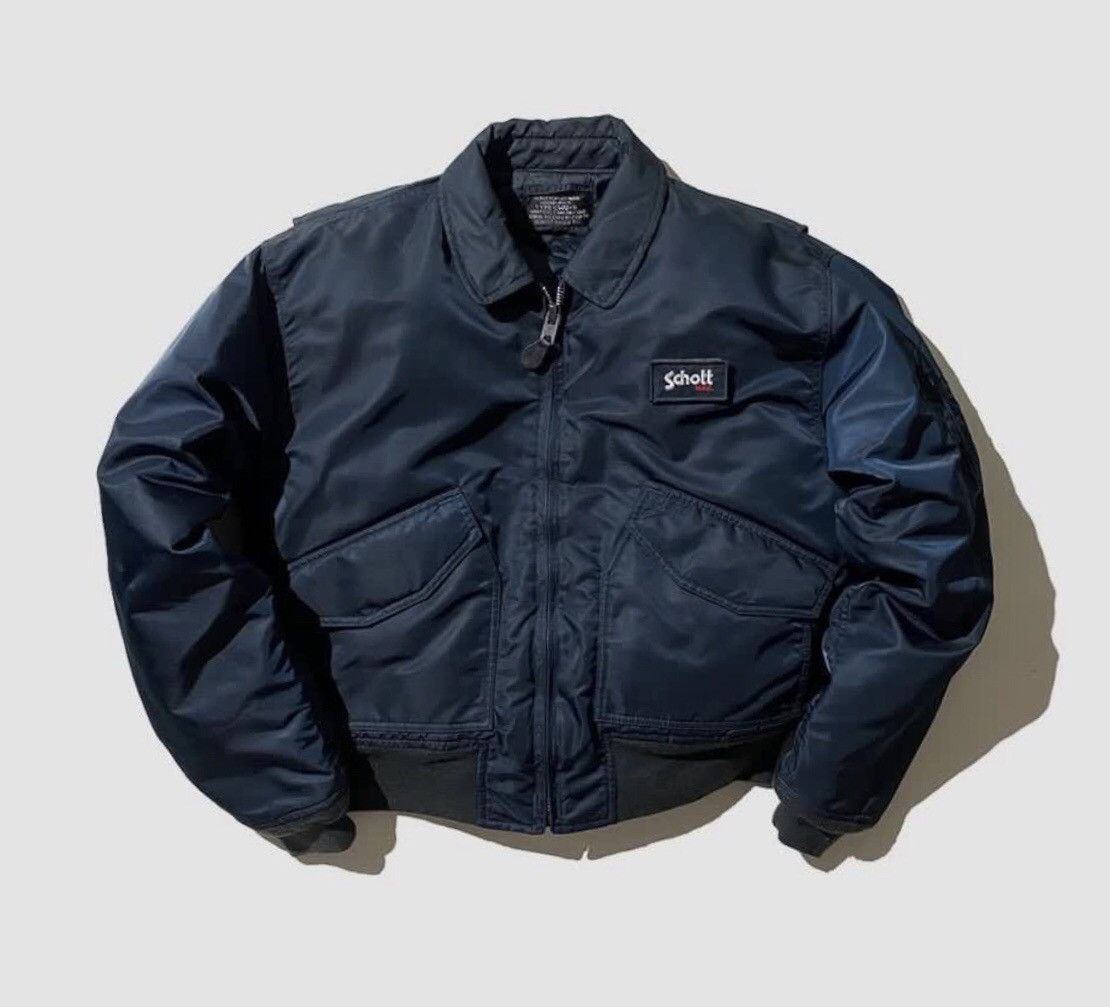 Schott 🔥Vtg Schott Bross Type CWU-R USAF Bomber Flight Jacket Size US L / EU 52-54 / 3 - 3 Thumbnail