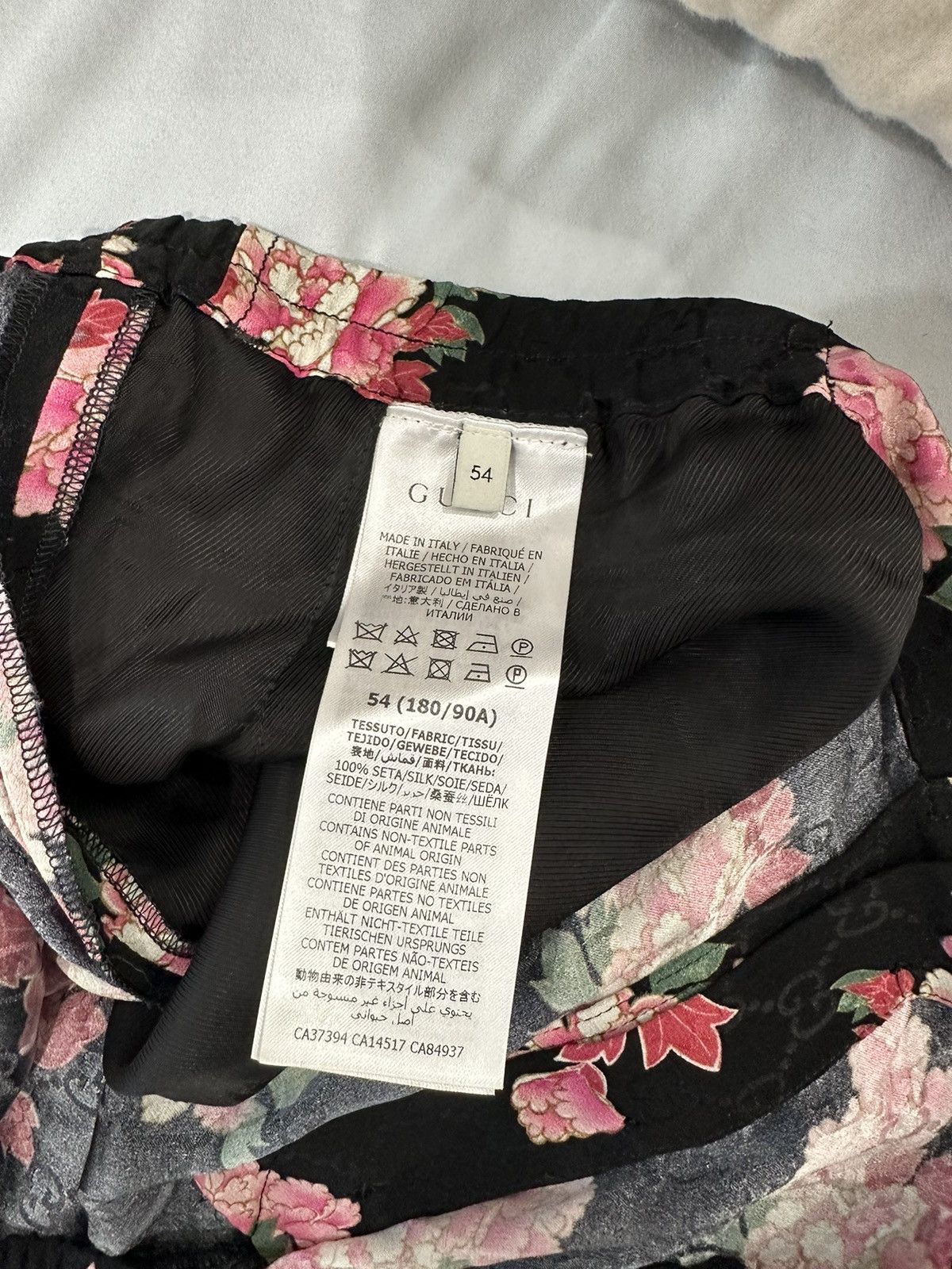Gucci Peony Print Silk Shorts