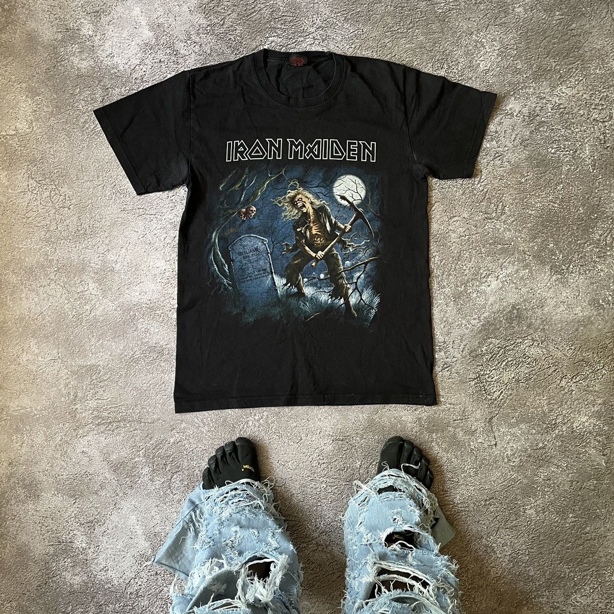 Vintage Vintage 90s Iron Maiden Band Tee Graphic Skeleton Grunge M Size US M / EU 48-50 / 2 - 1 Thumbnail