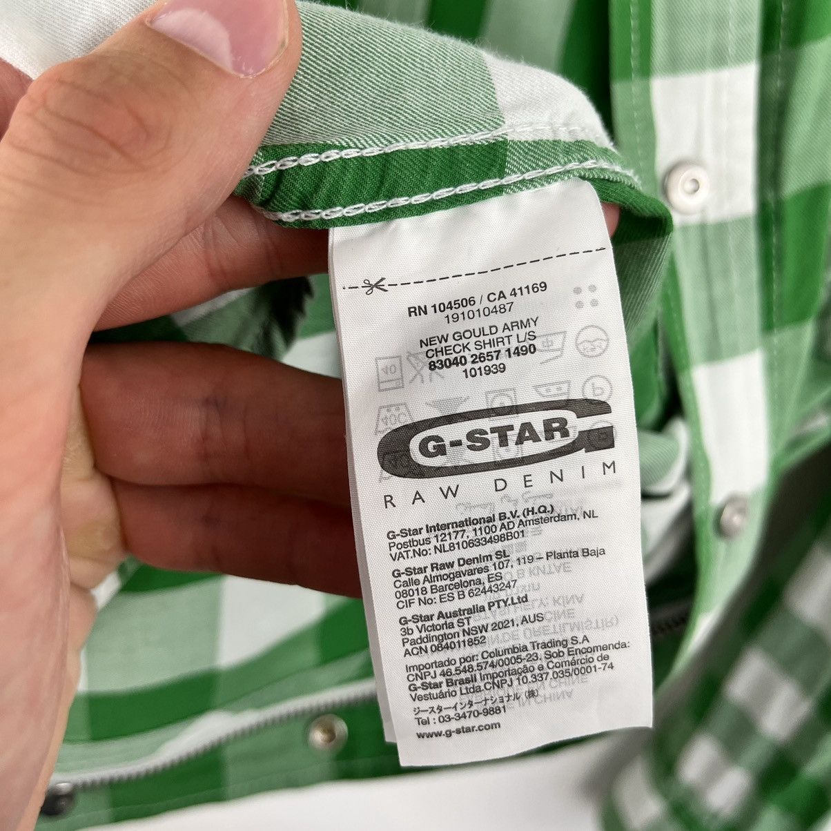 G-Star G-Star Raw New Gould Army Check Shirt Zip and Button Sz S/M Size US M / EU 48-50 / 2 - 10 Thumbnail