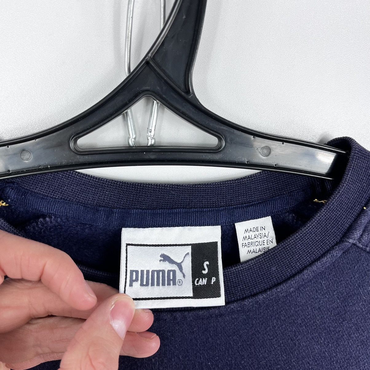 Puma × Vintage Vintage 90’s Puma Big Logo Sweatshirt Navy Size S Size US S / EU 44-46 / 1 - 6 Thumbnail