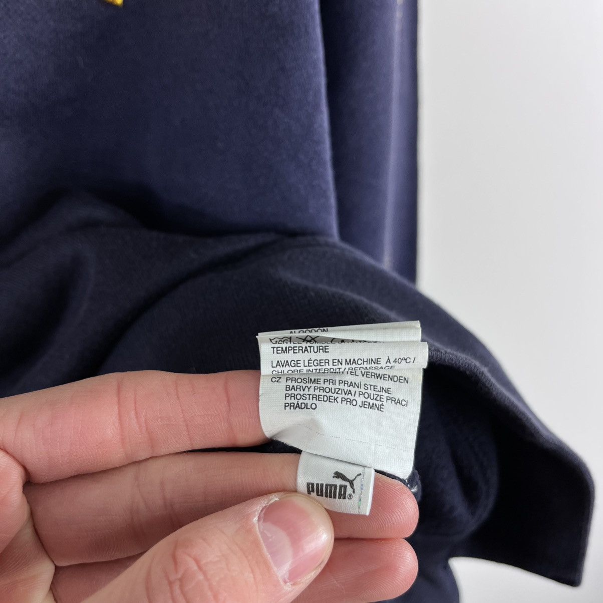 Puma × Vintage Vintage 90’s Puma Big Logo Sweatshirt Navy Size S Size US S / EU 44-46 / 1 - 8 Thumbnail