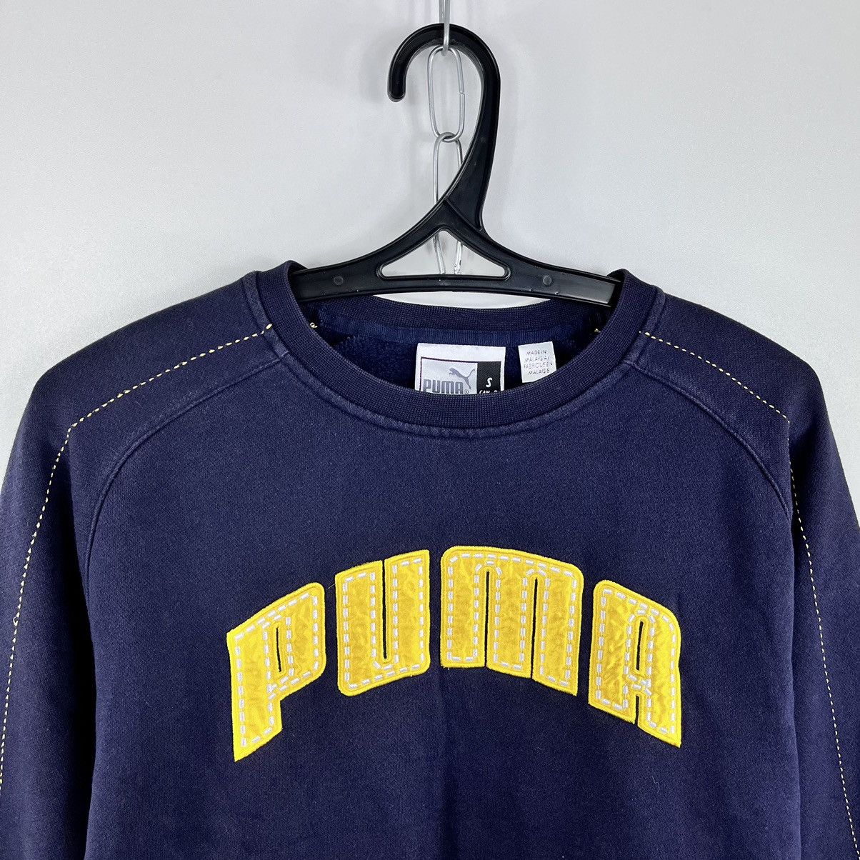 Puma × Vintage Vintage 90’s Puma Big Logo Sweatshirt Navy Size S Size US S / EU 44-46 / 1 - 3 Thumbnail