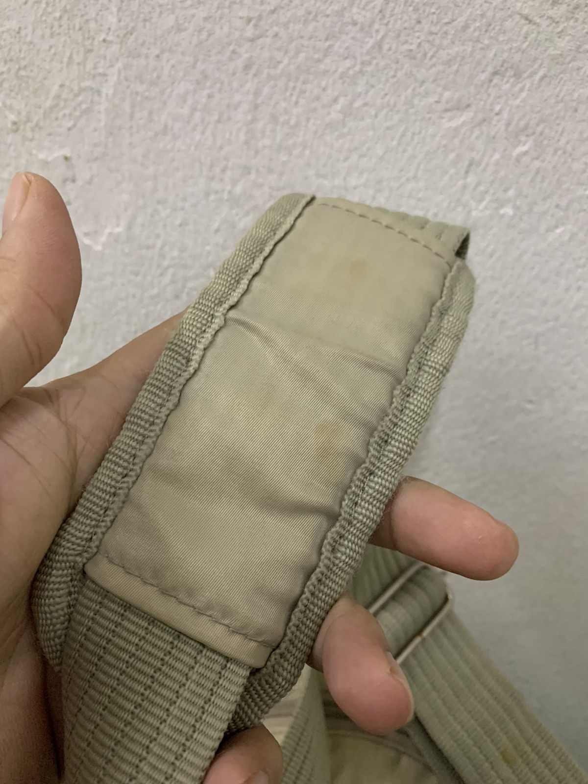 Japanese Brand Sling Bag Nylon Faded Olive Size ONE SIZE - 11 Thumbnail