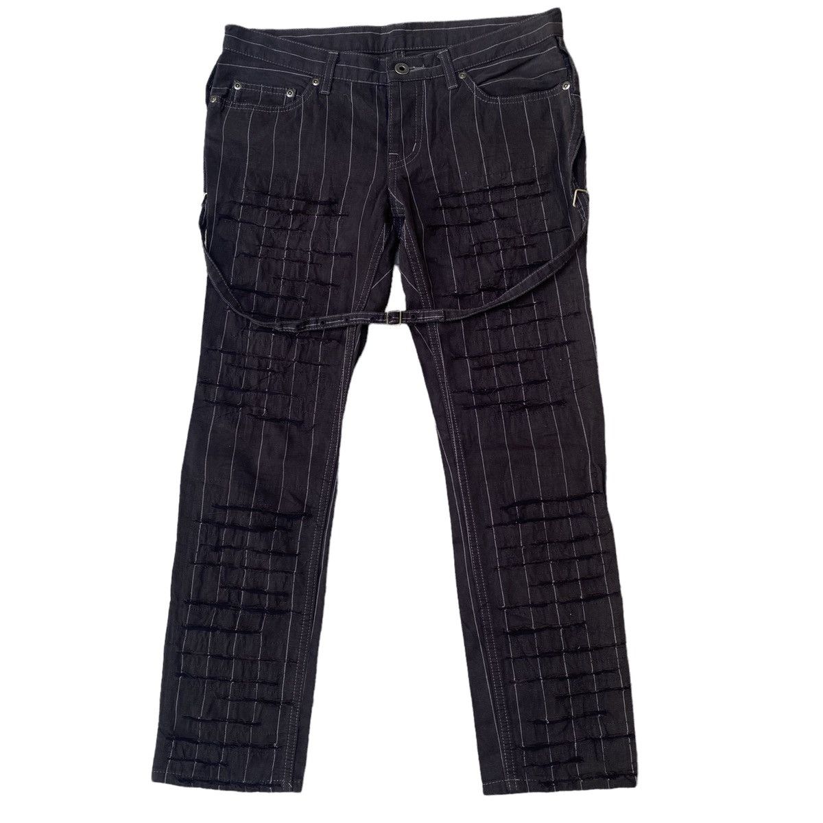 image of Archival Clothing x Hysteric Glamour Bondage Distressed Pants in Brown, Men's (Size 30)