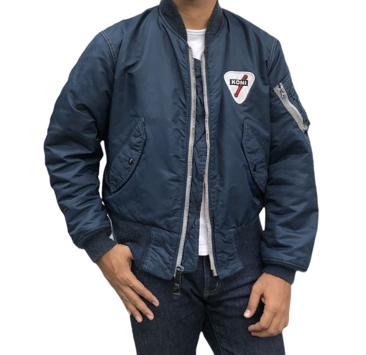 Avirex Vtg Avirex Flyer’s Man Intermediate Ma-1 Koni Bomber Jacket Size US M / EU 48-50 / 2 - 2 Thumbnail