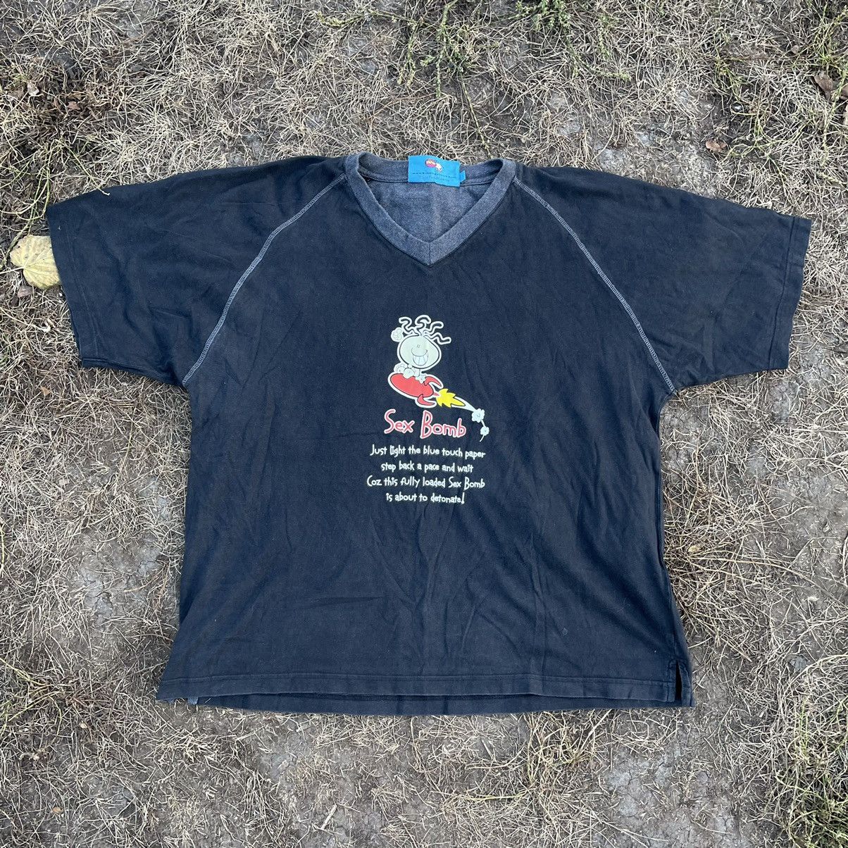Vintage Vintage Y2K Sun Faded Graphic Tee Streetwear Grunge Slim XL Size US XL / EU 56 / 4 - 1 Thumbnail