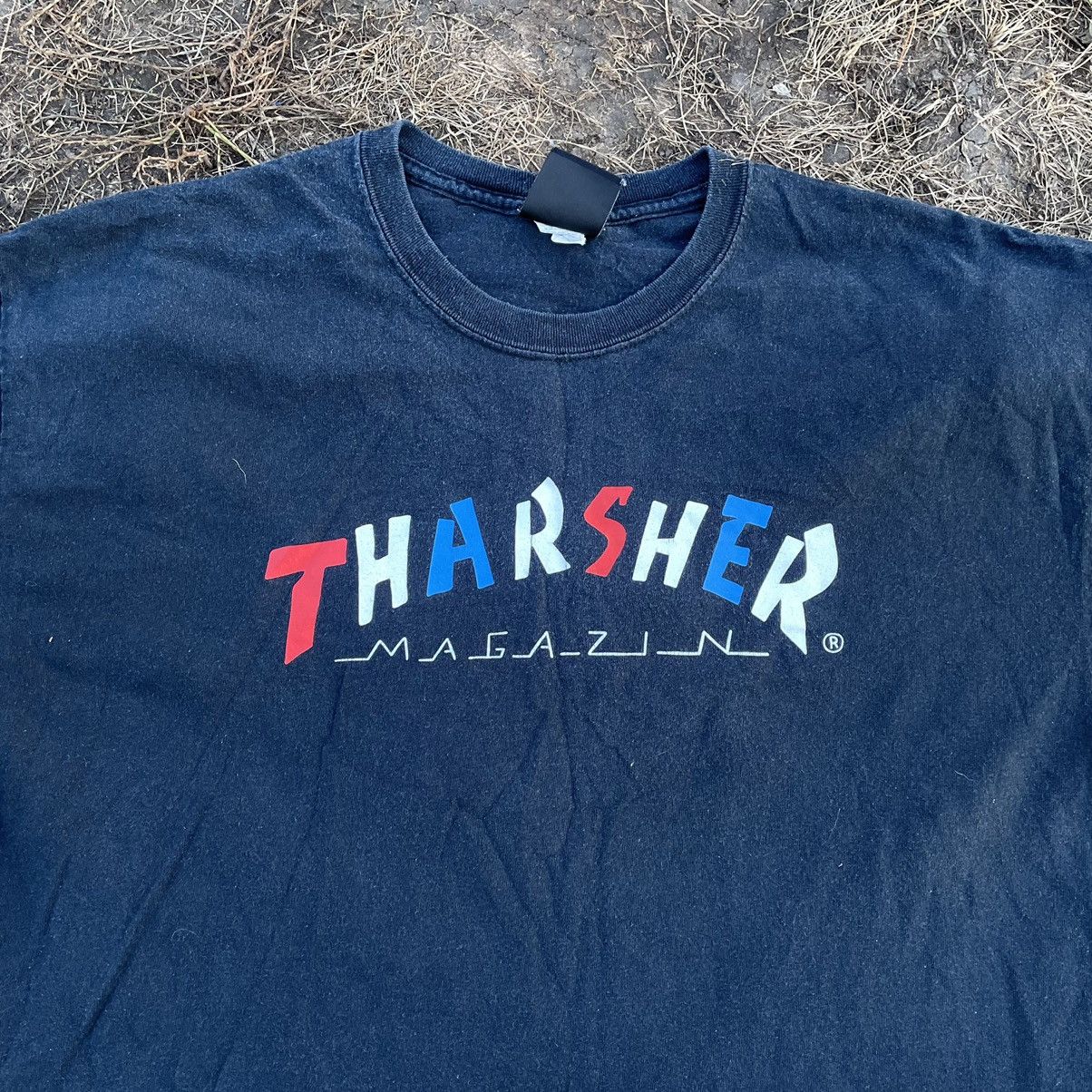 Vintage Vintage Y2K Thrasher Sun Faded Graphic Tee Skate Streetwear Size US XL / EU 56 / 4 - 4 Thumbnail