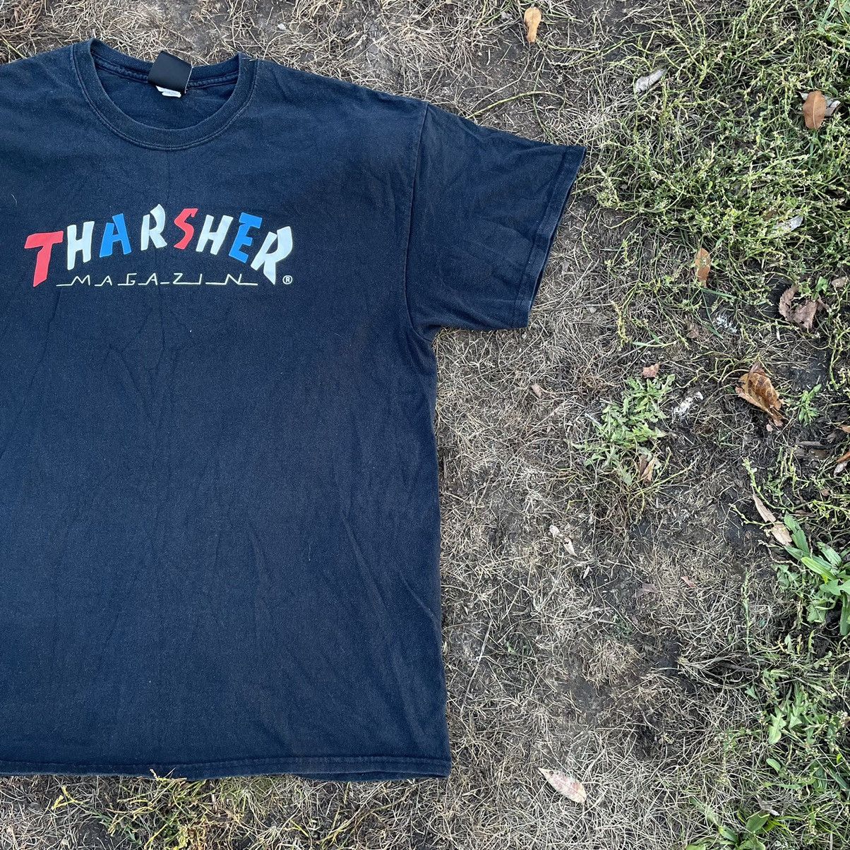 Vintage Vintage Y2K Thrasher Sun Faded Graphic Tee Skate Streetwear Size US XL / EU 56 / 4 - 2 Thumbnail