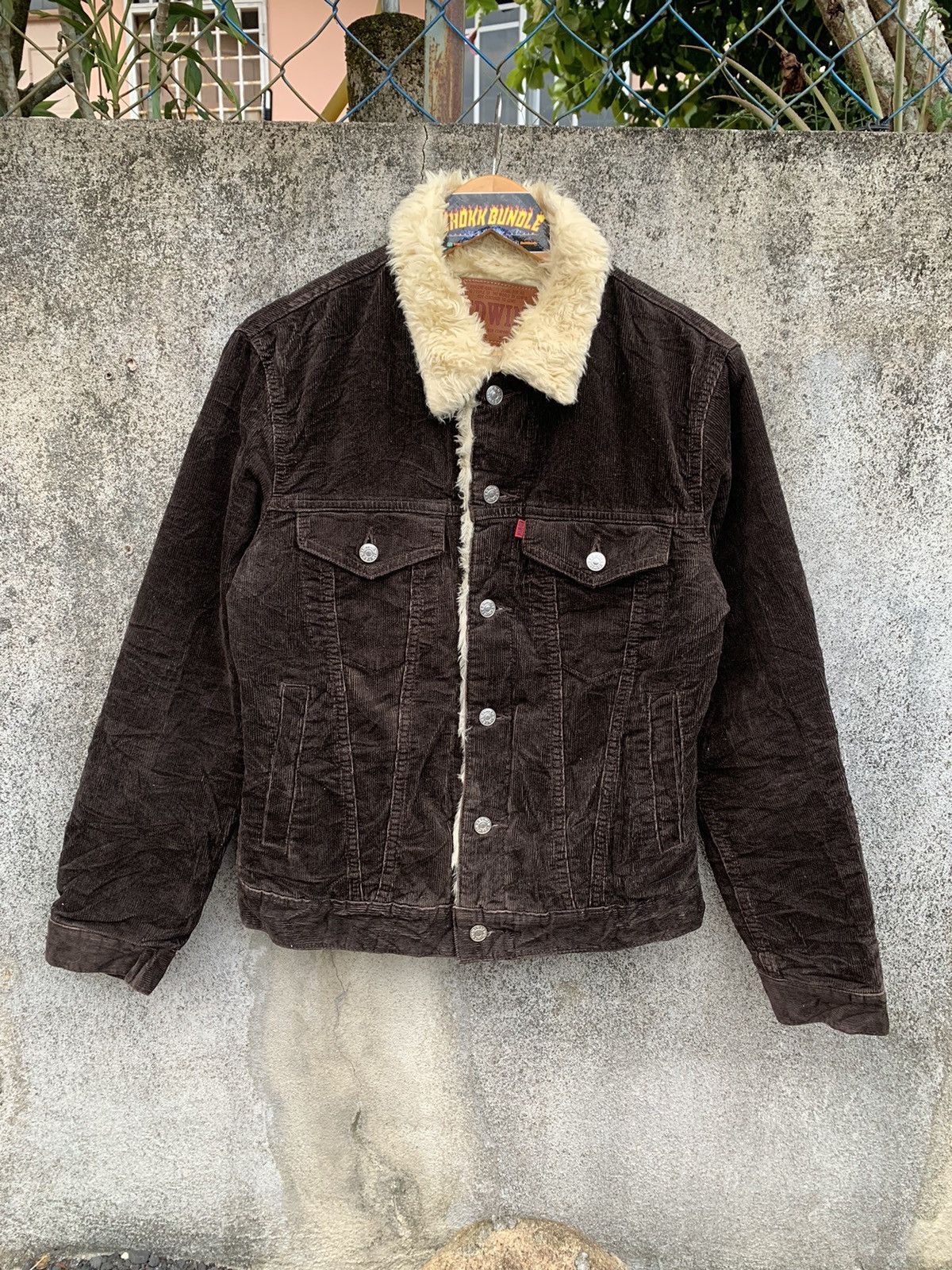 Edwin × Japanese Brand VINTAGE EDWIN COLDUROY TRUCKER JACKET FAUX FUR LINING Size US M / EU 48-50 / 2 - 1 Thumbnail