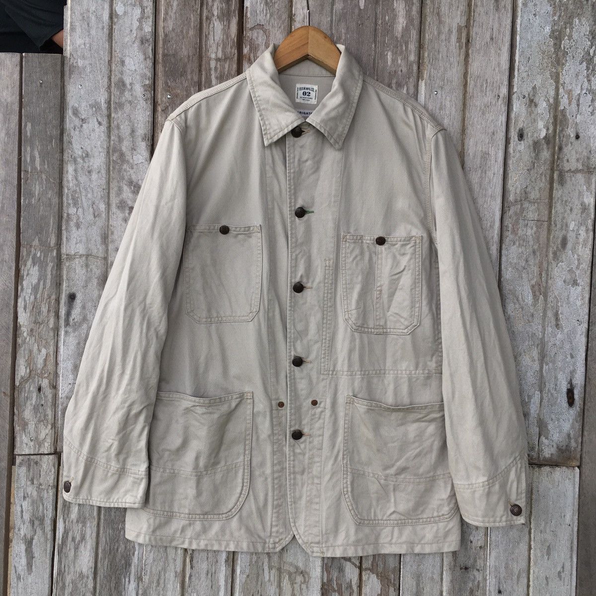 Blue Blue Japan Vintage Hollywood Ranch Market Worker Denim Chore Jacket Size US L / EU 52-54 / 3 - 1 Thumbnail