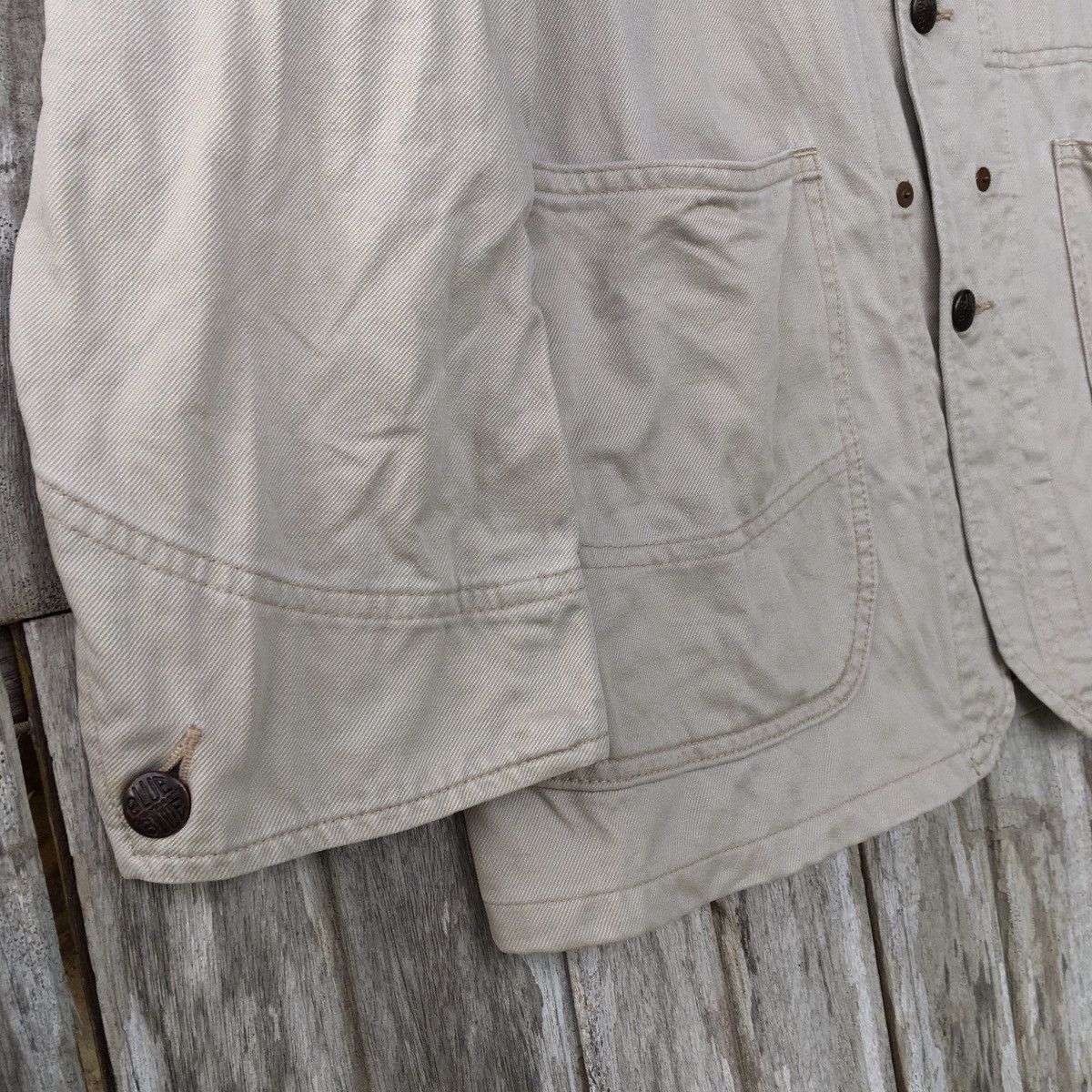 Blue Blue Japan Vintage Hollywood Ranch Market Worker Denim Chore Jacket Size US L / EU 52-54 / 3 - 7 Thumbnail