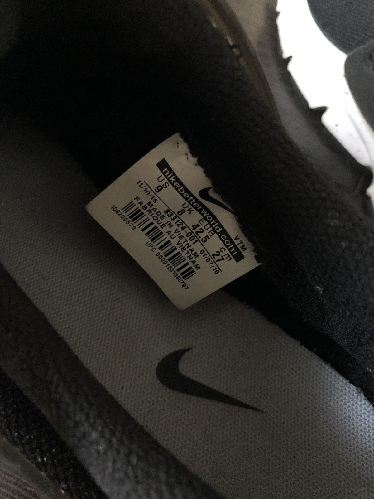 Nike Sock Dart SE Black 2016 Size US 9 / EU 42 - 4 Thumbnail