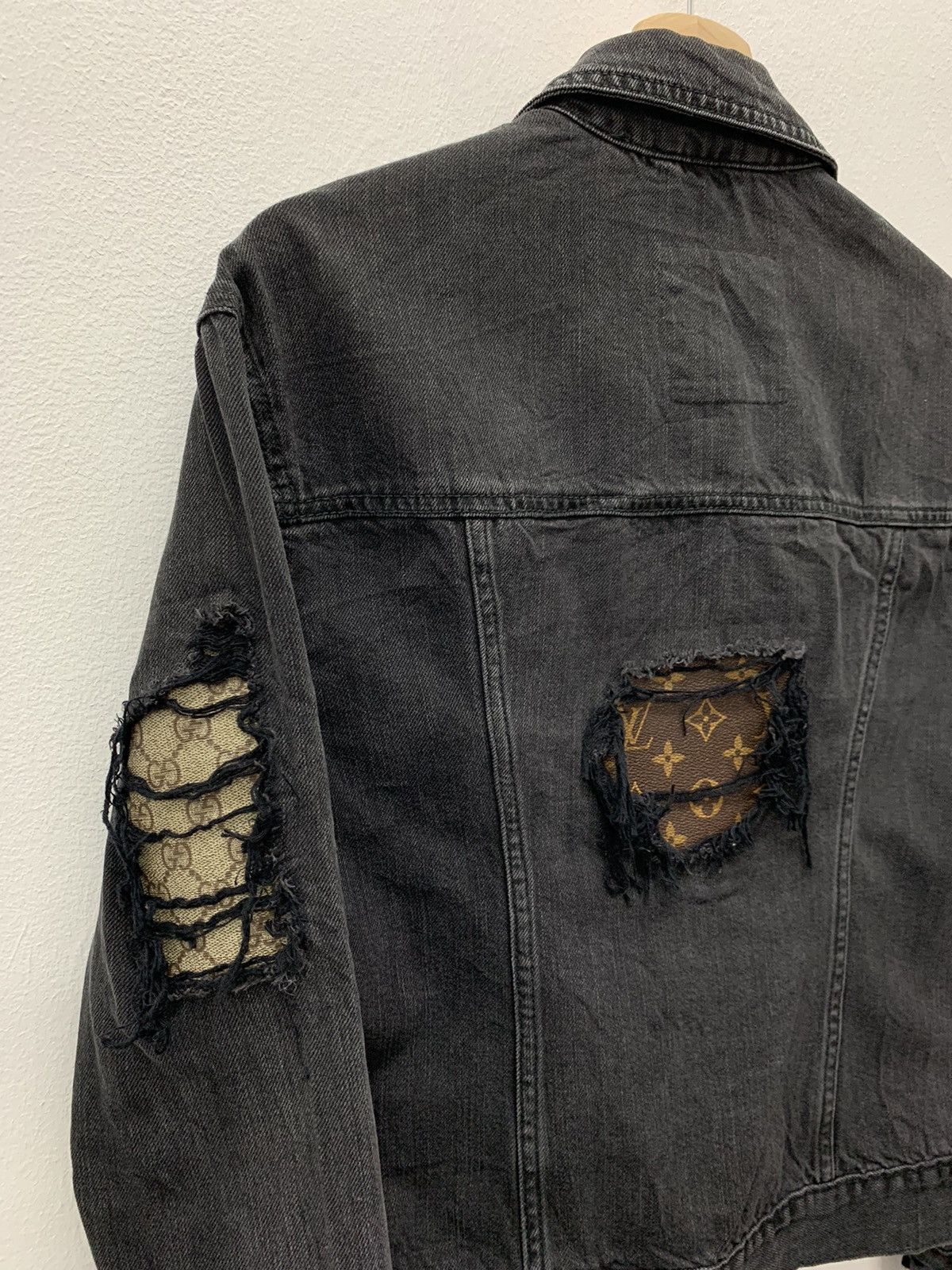 Other 1 of 1 Louis Vuitton & Gucci Patched Distressed Denim Jacket Size US S / EU 44-46 / 1 - 2 Thumbnail