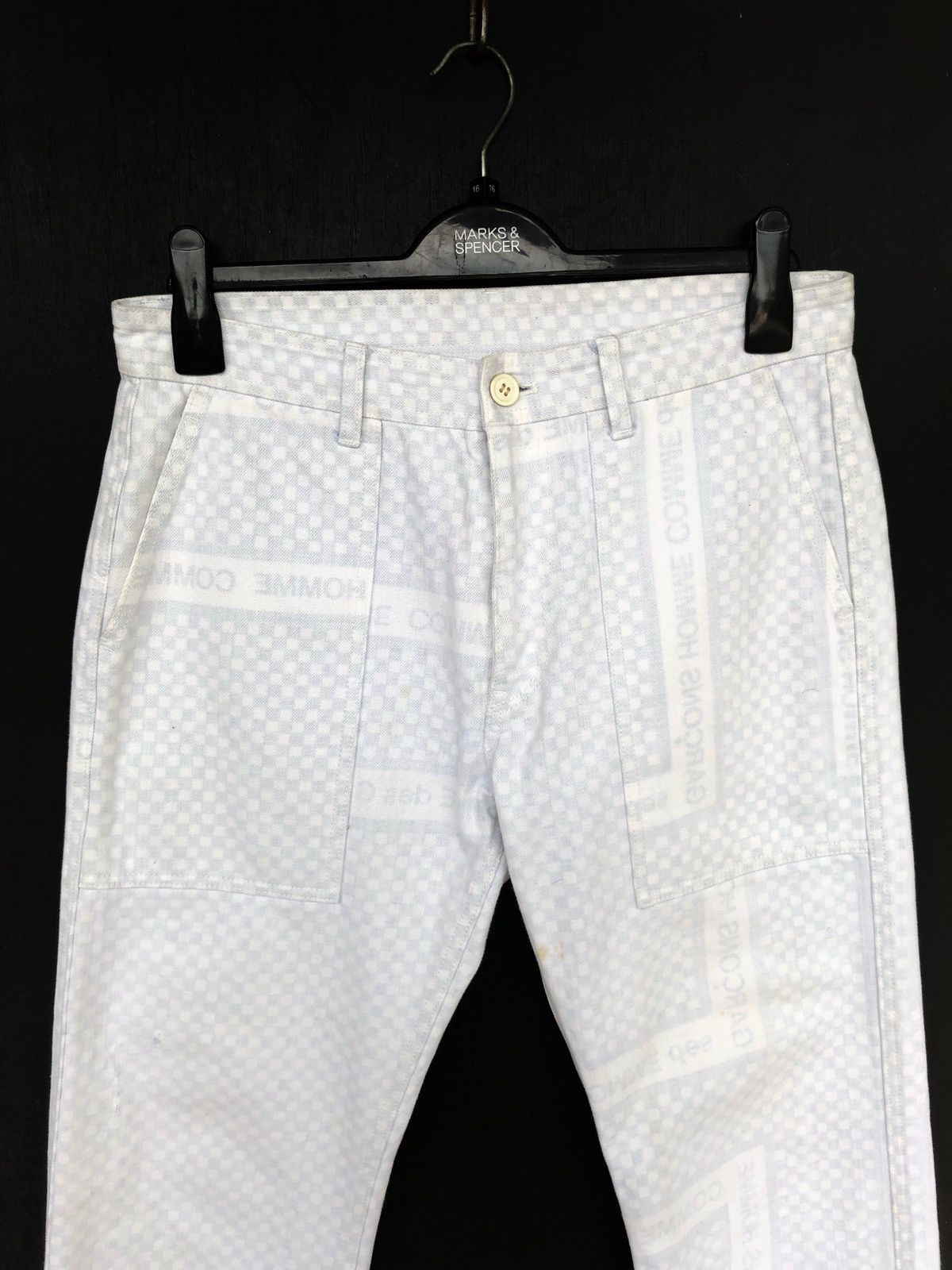 Comme des Garcons Homme GRAIL🔥SS03 Comme des Garçons Homme Logo Tape Denim Size US 32 / EU 48 - 7 Thumbnail