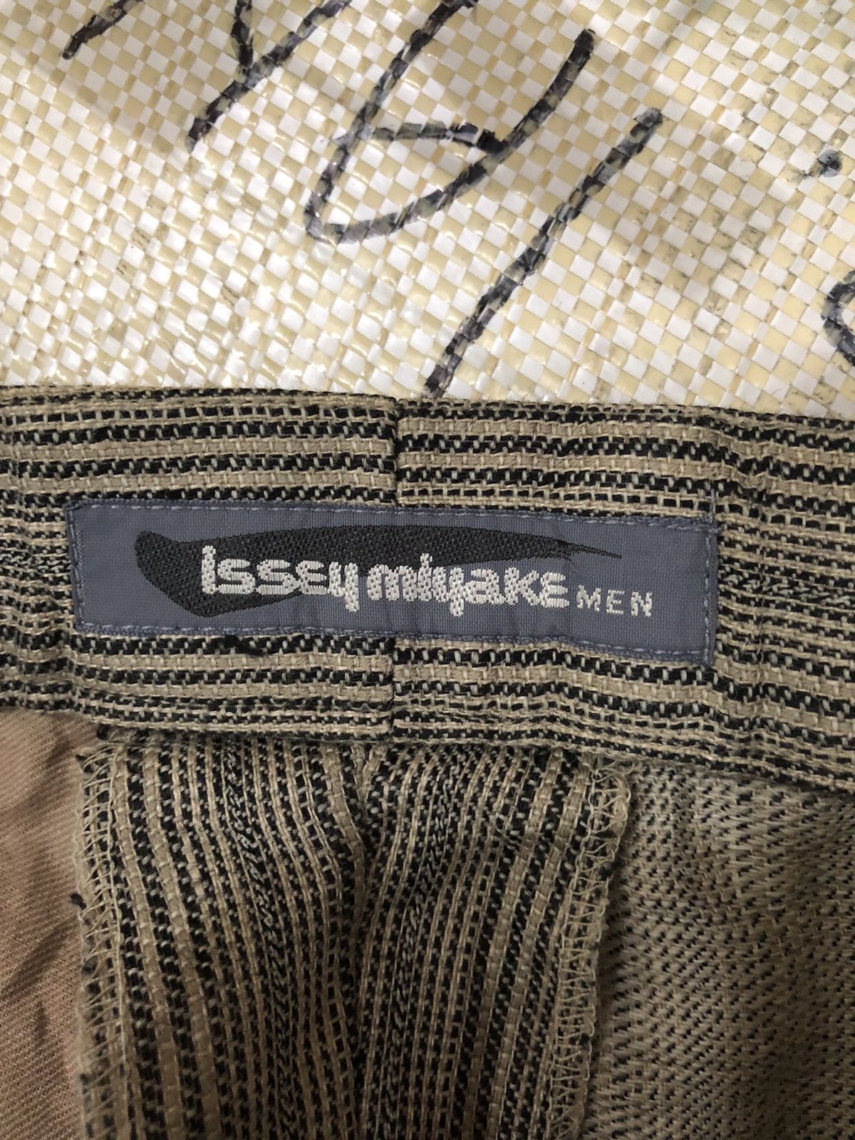 Issey Miyake 90s Issey Miyake Men Gabardine Distressed Linen Wool Pant Size US 29 - 7 Thumbnail