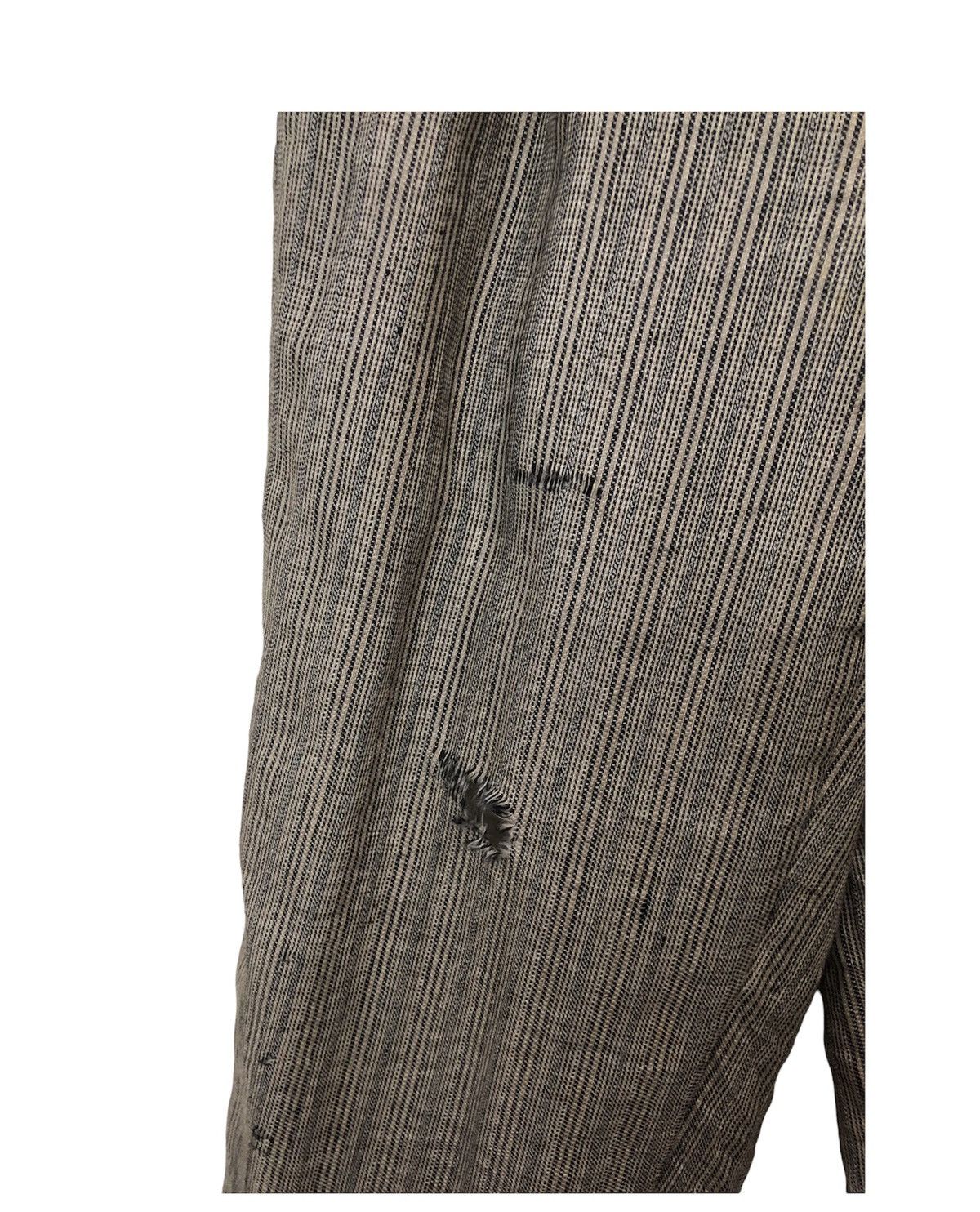 Issey Miyake 90s Issey Miyake Men Gabardine Distressed Linen Wool Pant Size US 29 - 4 Thumbnail