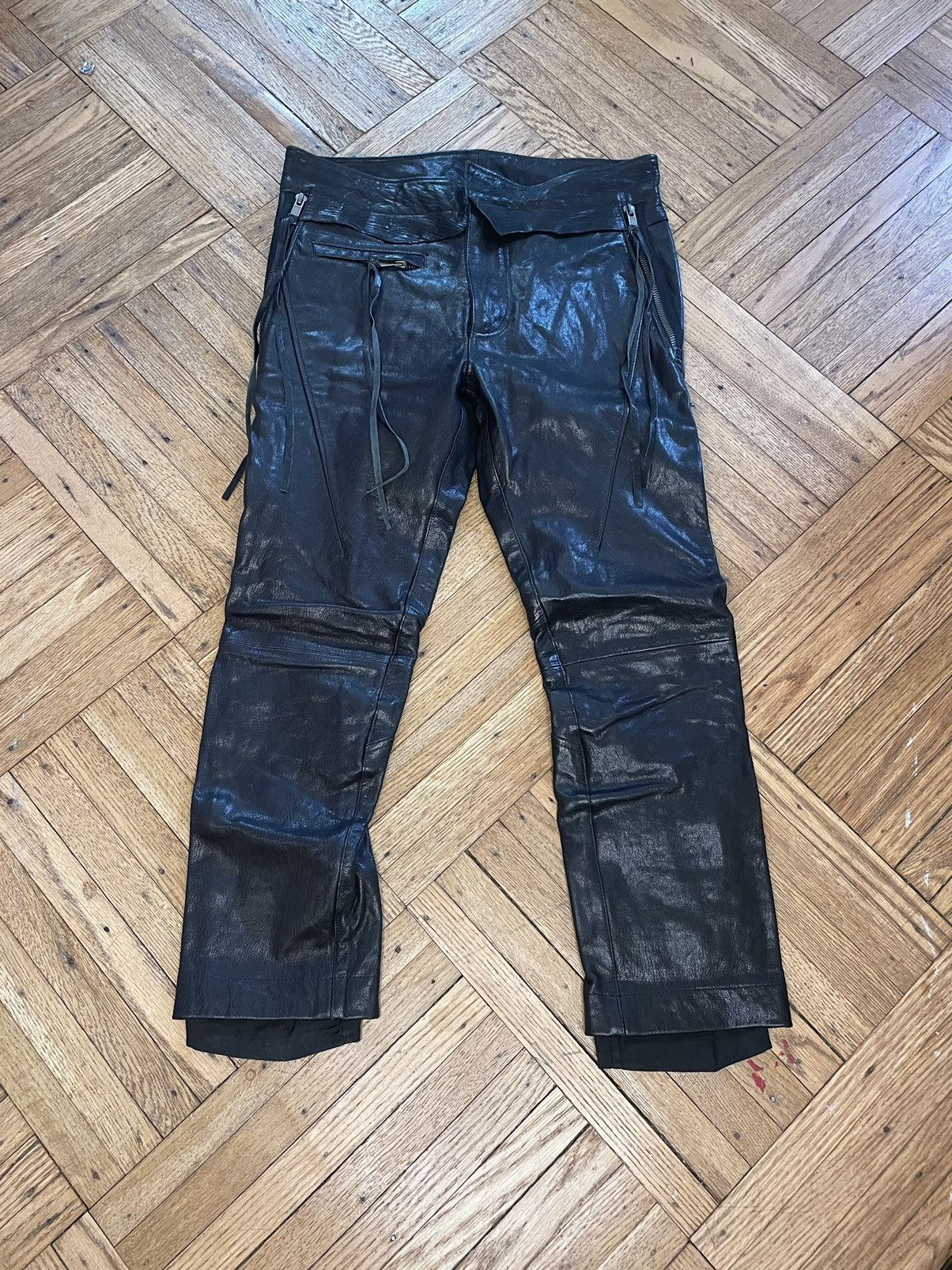 Haider Ackermann SS14 Haider Ackermann Leather Biker Pants Size US 28 / EU 44 - 1 Thumbnail