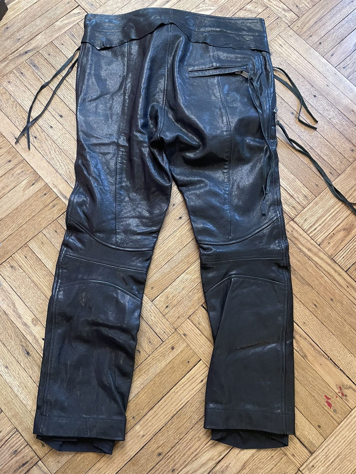 Haider Ackermann SS14 Haider Ackermann Leather Biker Pants Size US 28 / EU 44 - 2 Thumbnail