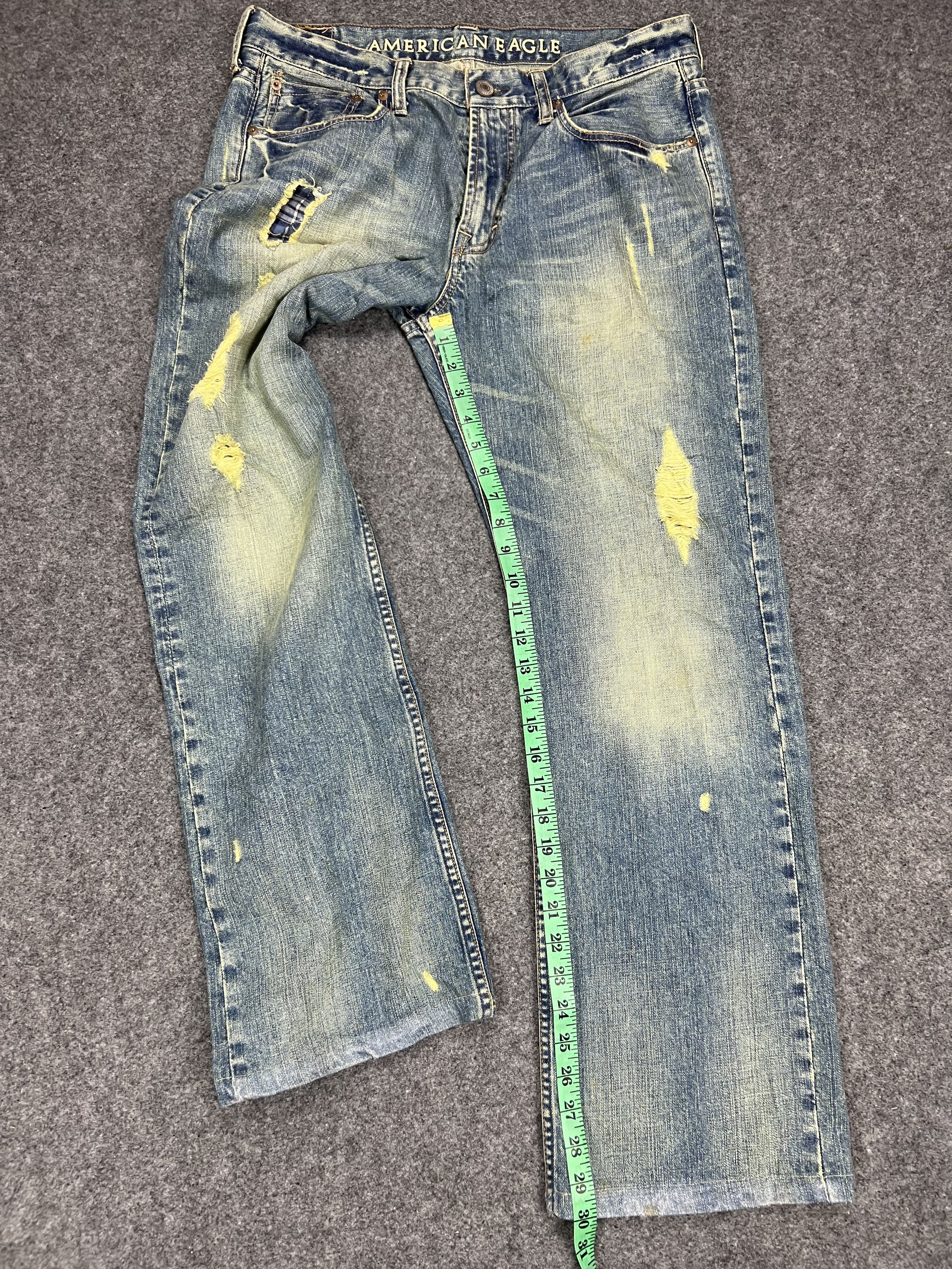 American Eagle Outfitters × Designer American Eagle Distressed Low Rise Ripped Size US 33 - 8 Thumbnail