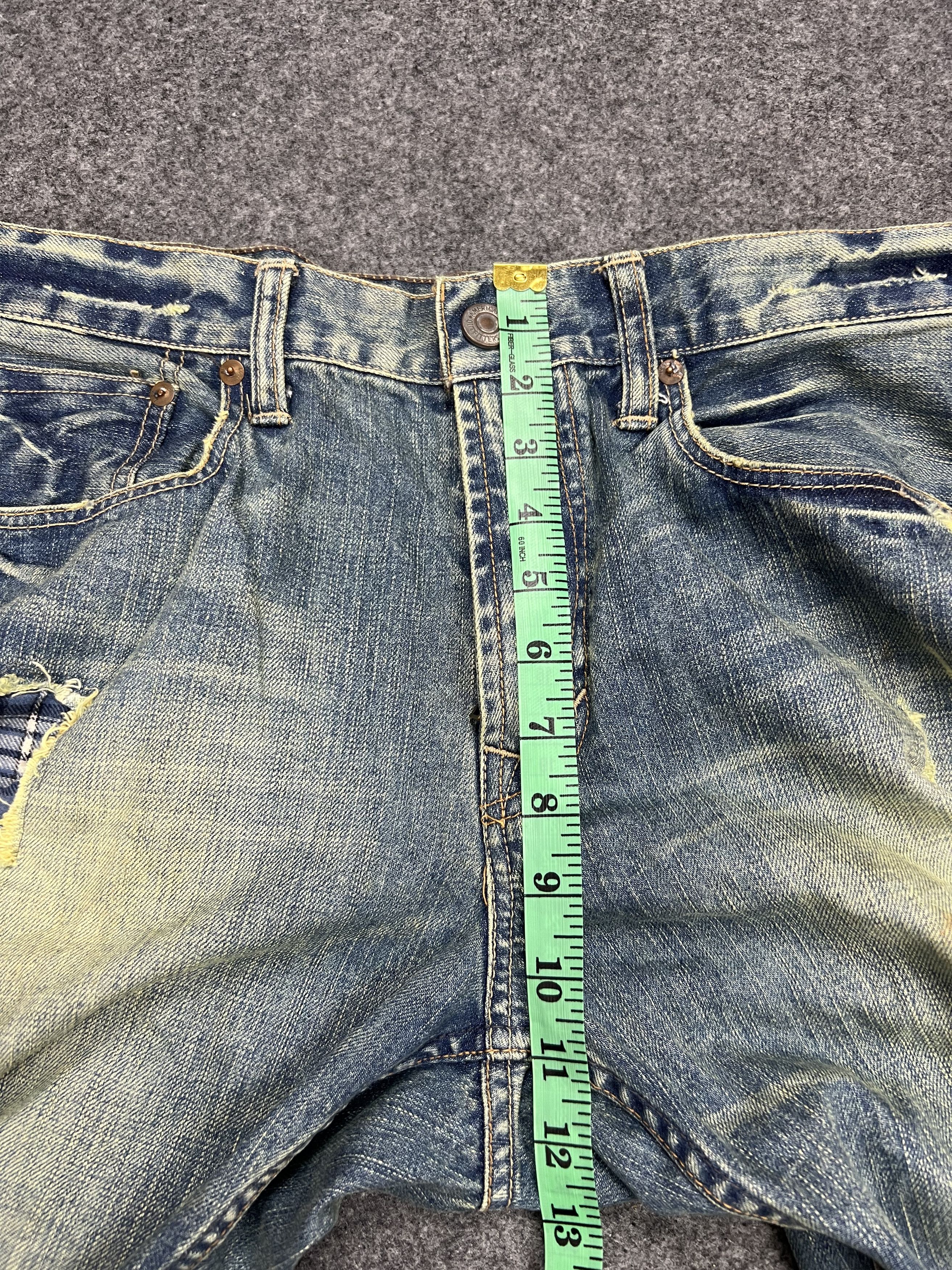 American Eagle Outfitters × Designer American Eagle Distressed Low Rise Ripped Size US 33 - 4 Thumbnail