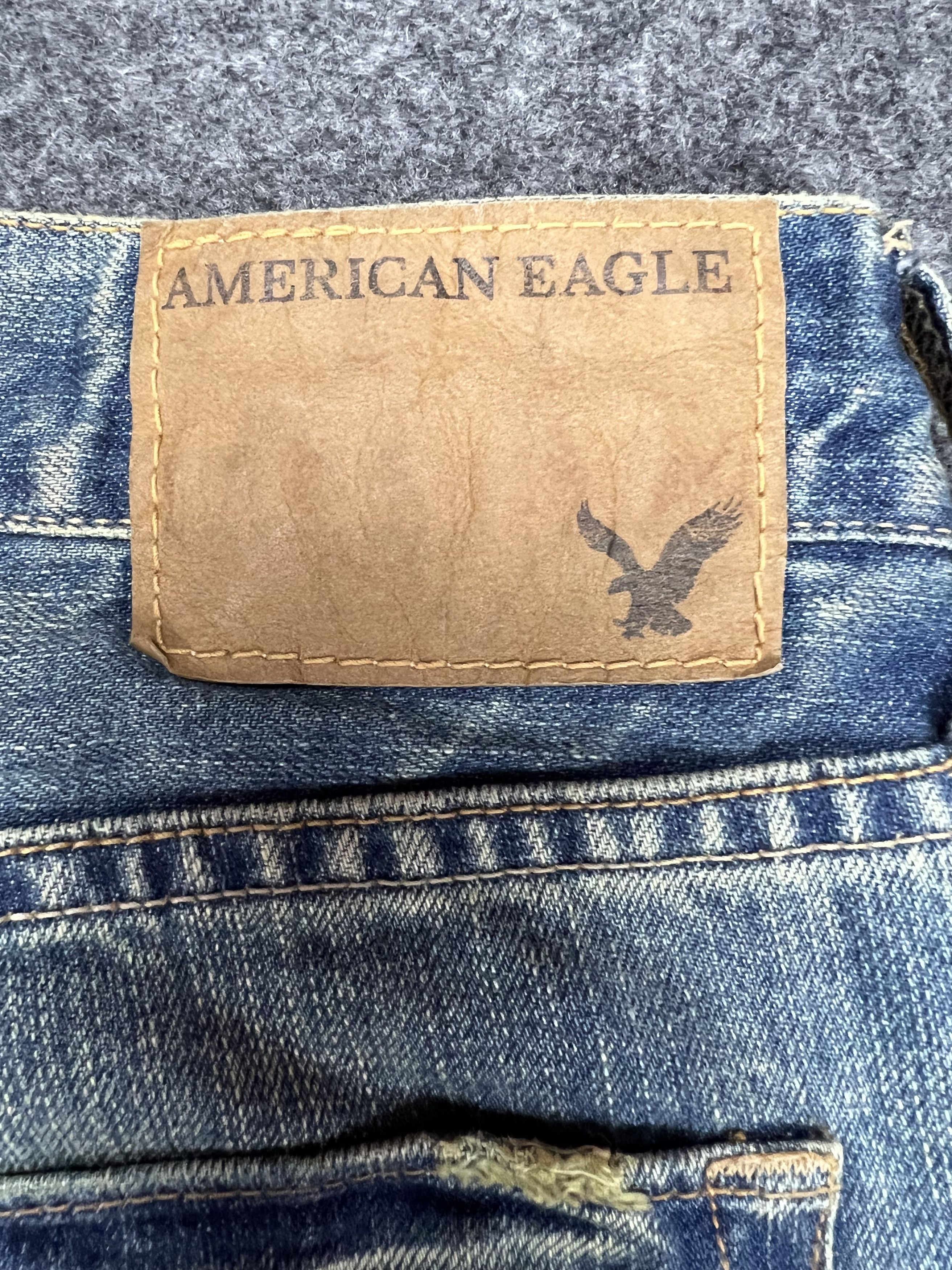 American Eagle Outfitters × Designer American Eagle Distressed Low Rise Ripped Size US 33 - 13 Thumbnail