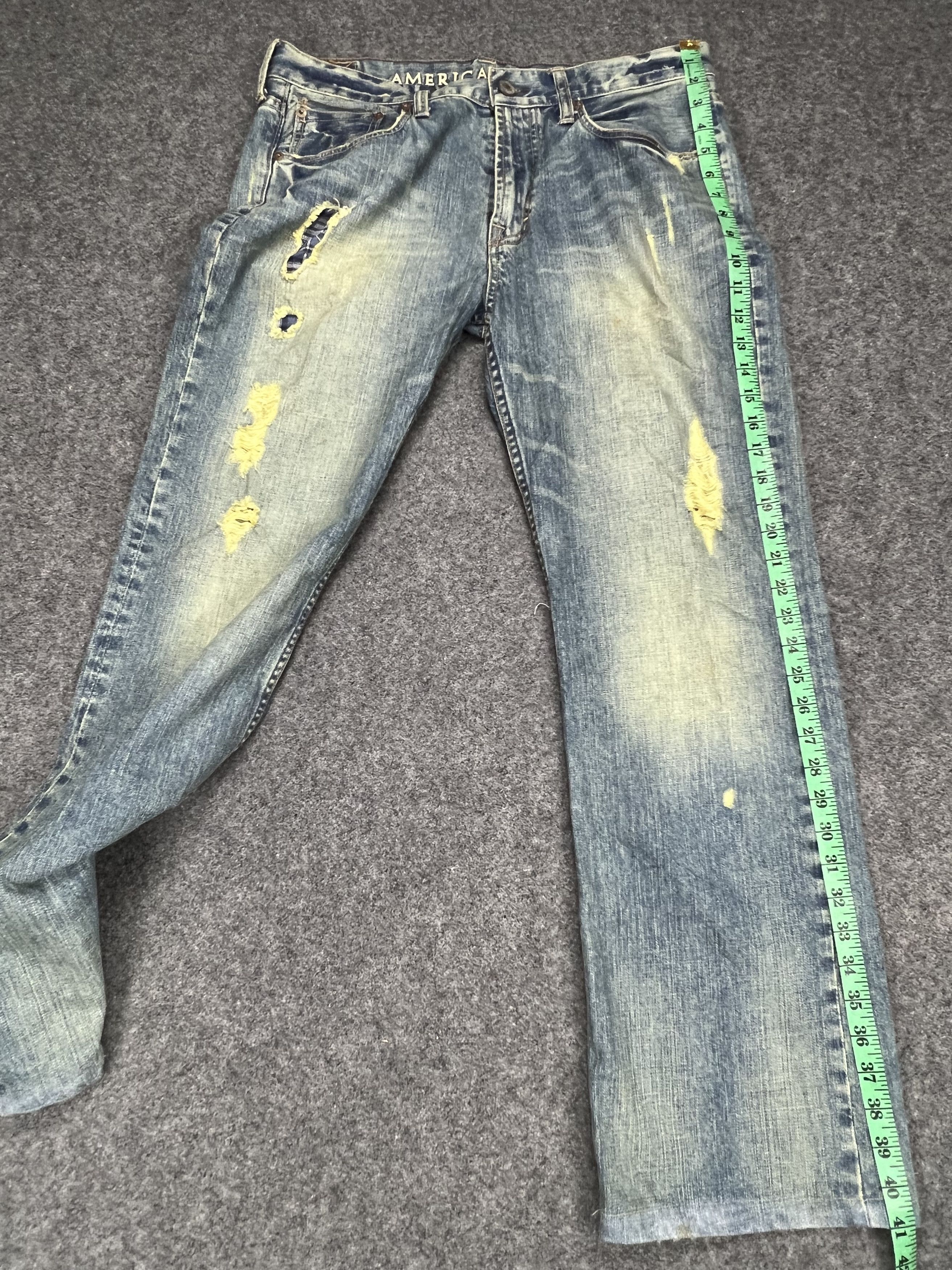 American Eagle Outfitters × Designer American Eagle Distressed Low Rise Ripped Size US 33 - 7 Thumbnail